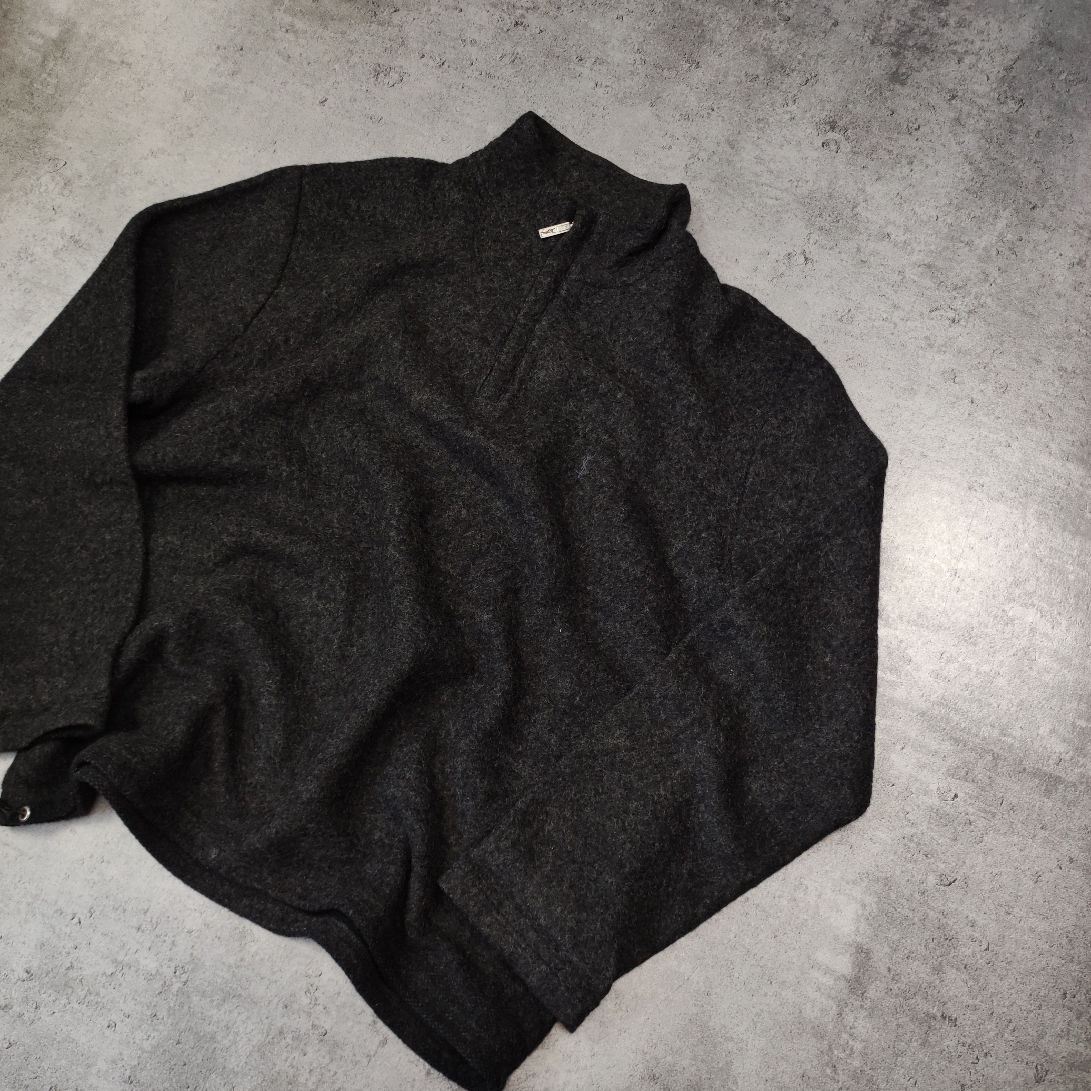Yves Saint Laurent RARE YSL Yves Saint Laurent Wool Small Logo Zip Fleece Size US L / EU 52-54 / 3 - 2 Thumbnail