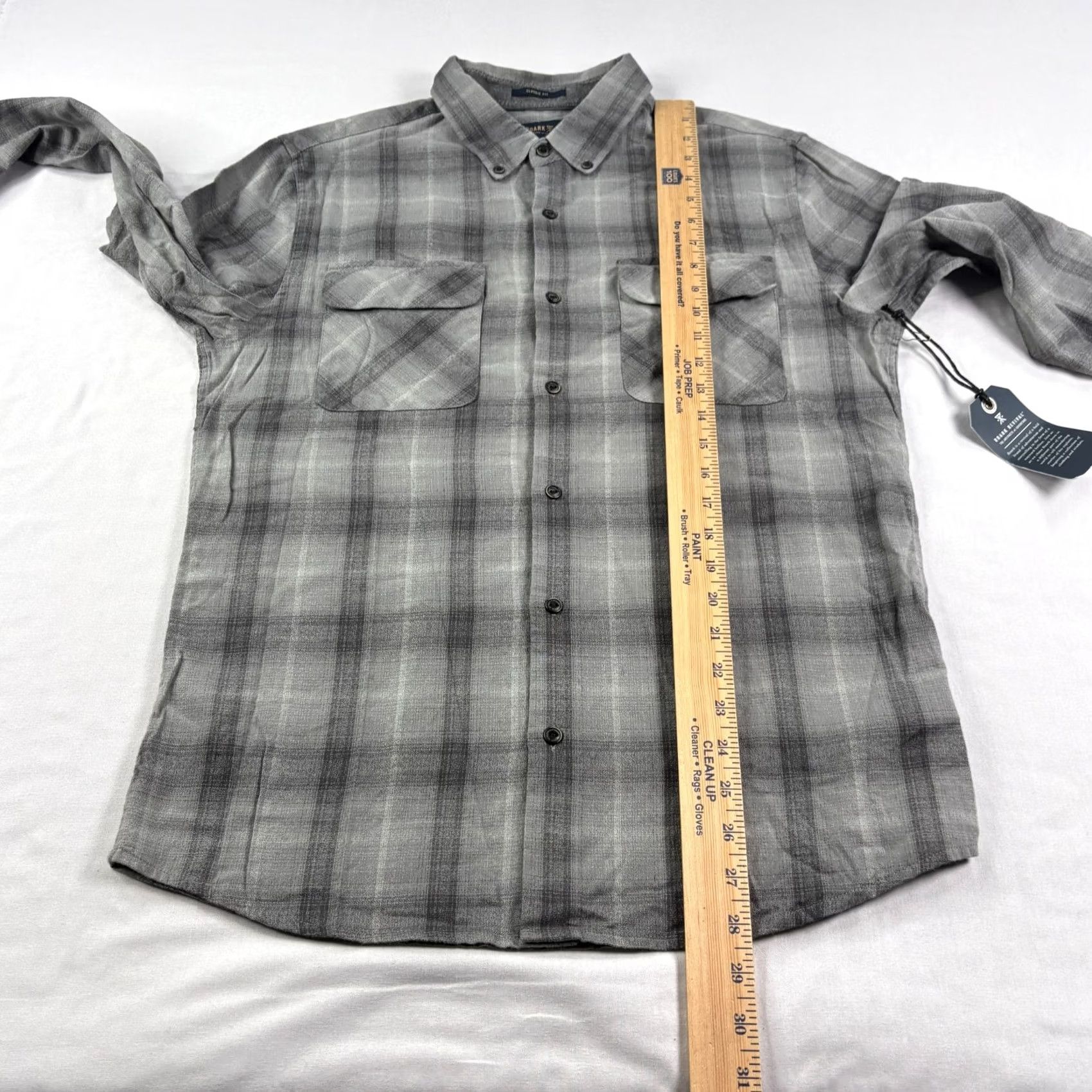 Roark Roark Cassidy Shirt Mens Medium Gray Button-Up Long Sleeve Plaid Casual Shirt Ladies? (Note: Not applicable) Size US M / EU 48-50 / 2 - 6 Thumbnail
