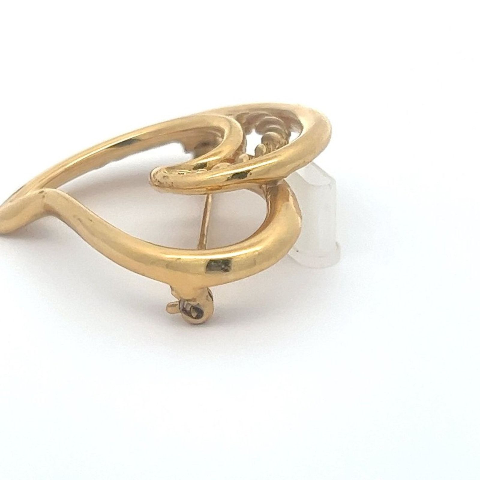 & Other Stories Vintage Signed Napier Twist Rope Heart Gold Tone Brooch Pin Size ONE SIZE - 5 Thumbnail