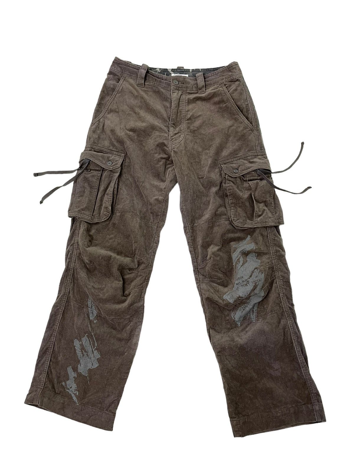 Japanese Brand Wide Cargo Sunny Cloud Corduroy Loose 6🟦8 Size US 31 - 1 Thumbnail