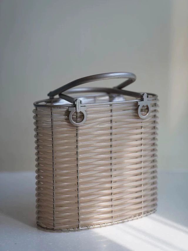 Fendi Ferragamo Vintage Aluminum Woven Basket Bag Silver Size ONE SIZE - 3 Thumbnail