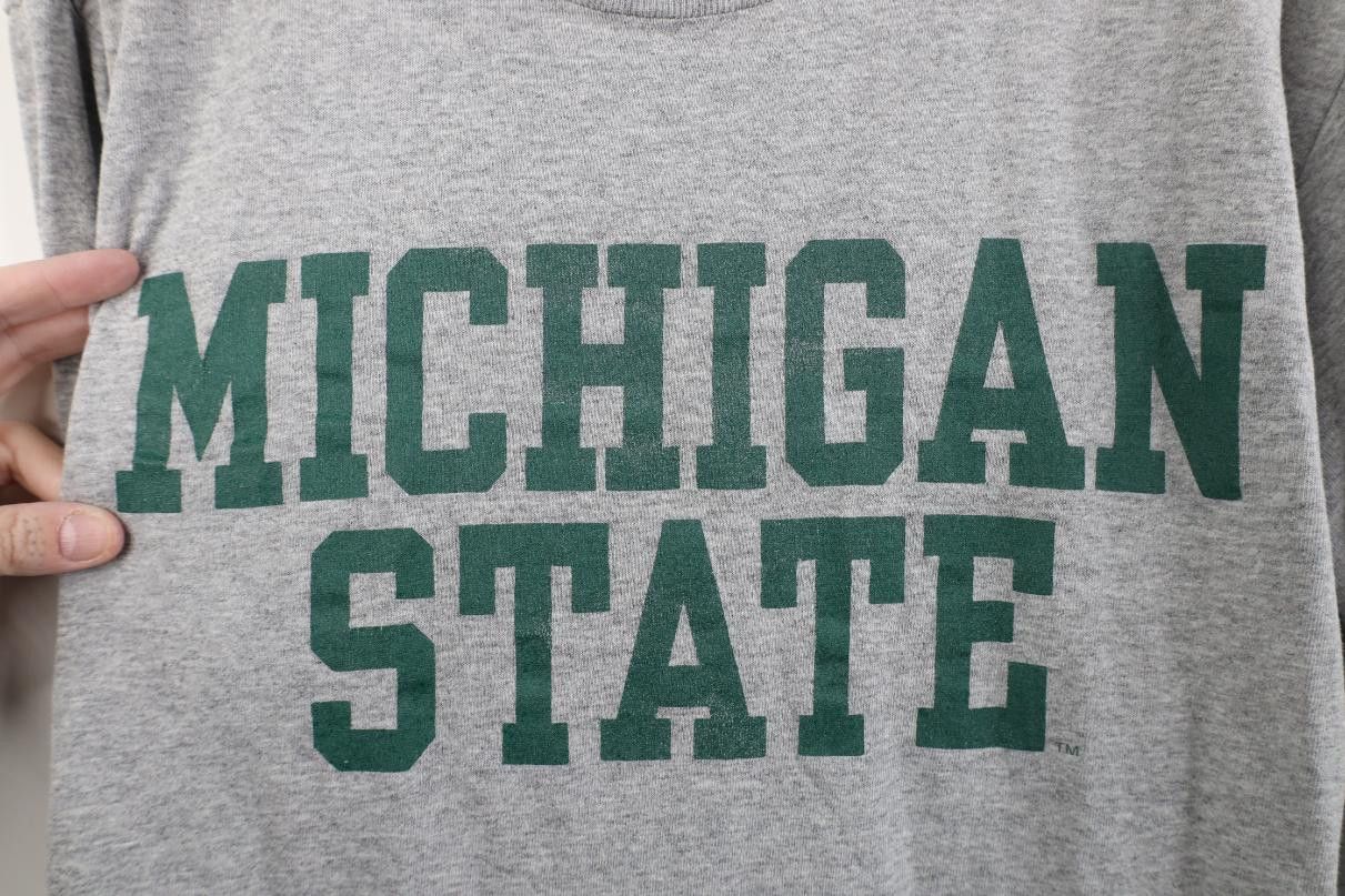 Vintage Vintage 90s Michigan State University Long Sleeve T-Shirt Size US M / EU 48-50 / 2 - 4 Thumbnail