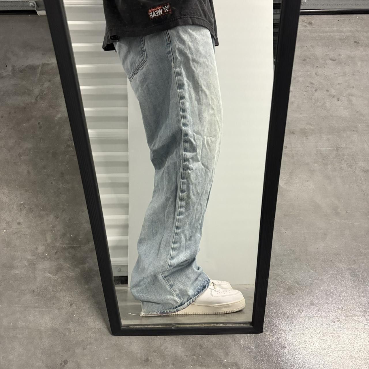 Old Navy Crazy Vintage Y2K/2000s Baggy Loose WideLeg Old Navy Skater Style Light Wash Denim Jeans! Size US 38 / EU 54 - 2 Thumbnail