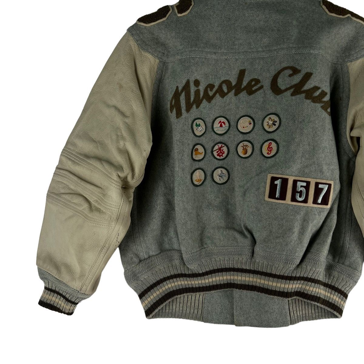 Japanese Brand 🔥90s Vintage Leather Varsity Jacket Nicole Club IsseyMiyake Size US S / EU 44-46 / 1 - 10 Thumbnail