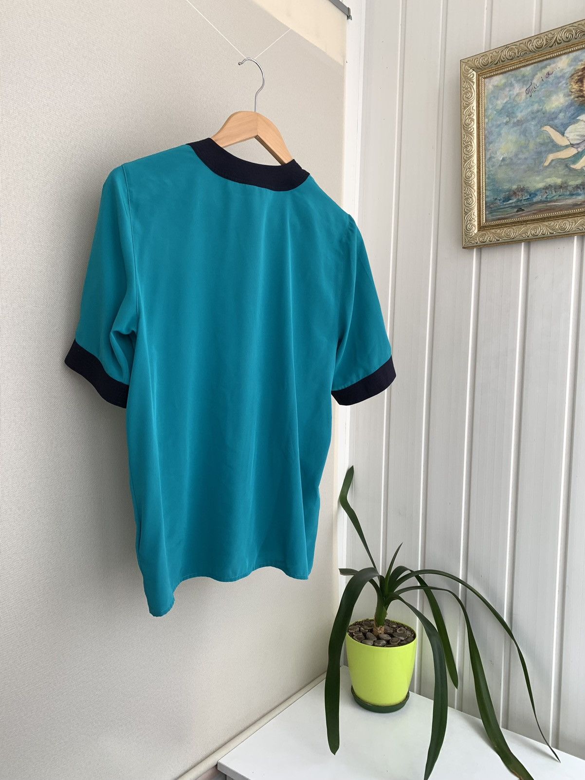 Aquascutum Aquascutum Vintage 80s Womens Short Sleeve Button Blouse M Size M / US 6-8 / IT 42-44 - 5 Thumbnail