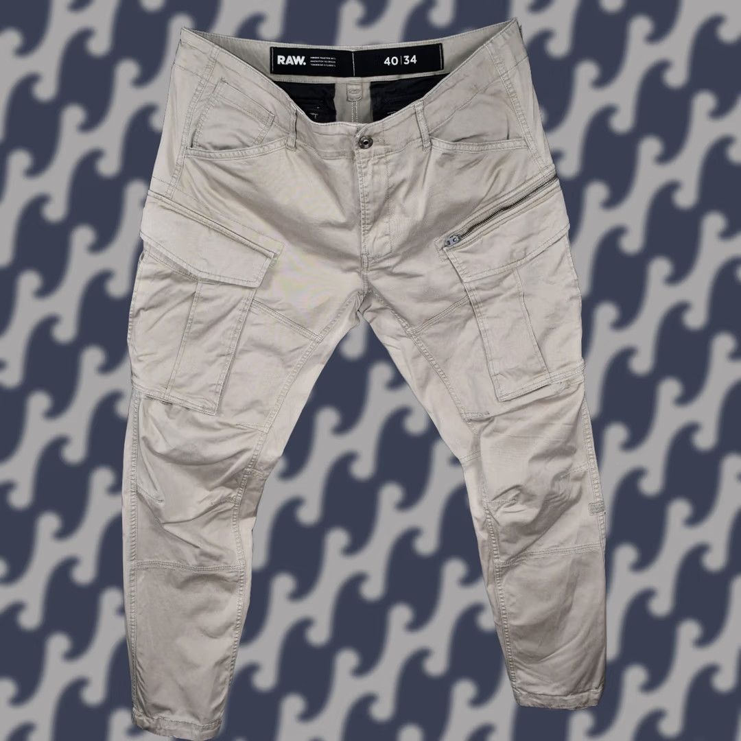 G-Star G-Star ROVIC Zip 3D Straight Tapered Cargo Pants Men W40 L34 Beige Cotton Cargo Pocket 3D 1990s-style? Size US 40 / EU 56 - 1 Thumbnail
