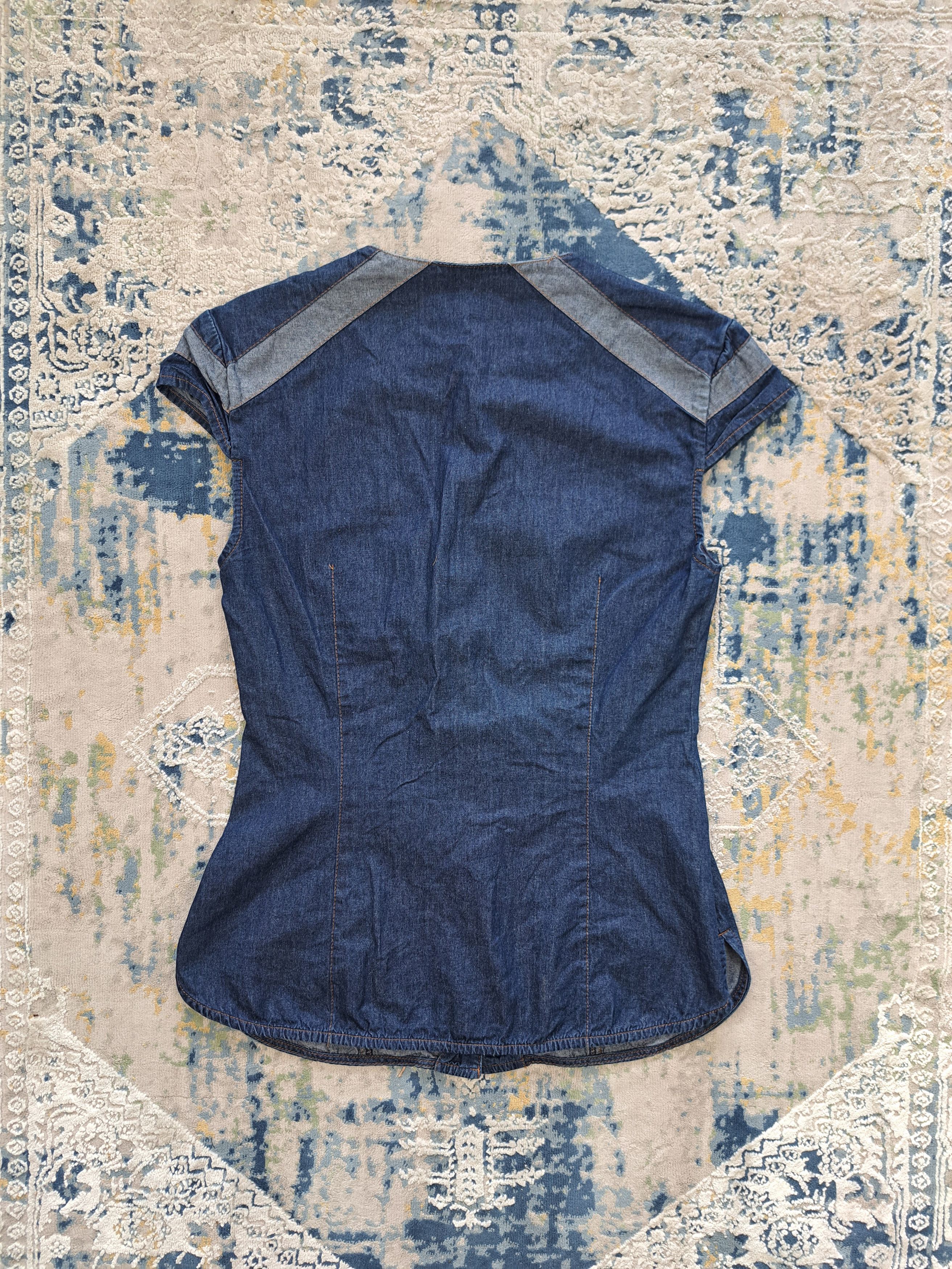 Alexander McQueen Alexander McQueen Denim Button Up Sleeveless Blouse Size M / US 6-8 / IT 42-44 - 4 Thumbnail