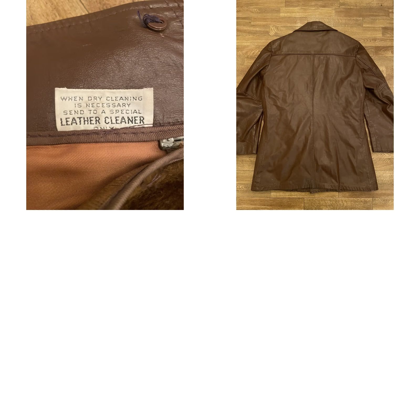 Vintage VINTAGE Genuine Leather Button-Up Brown Trench Coat Women Regular Size 38 Coat Sleeves Long Belted Brown Nylon Lining 29” Length 20” Pit to Pit Size XS / US 0-2 / IT 36-38 - 8 Thumbnail