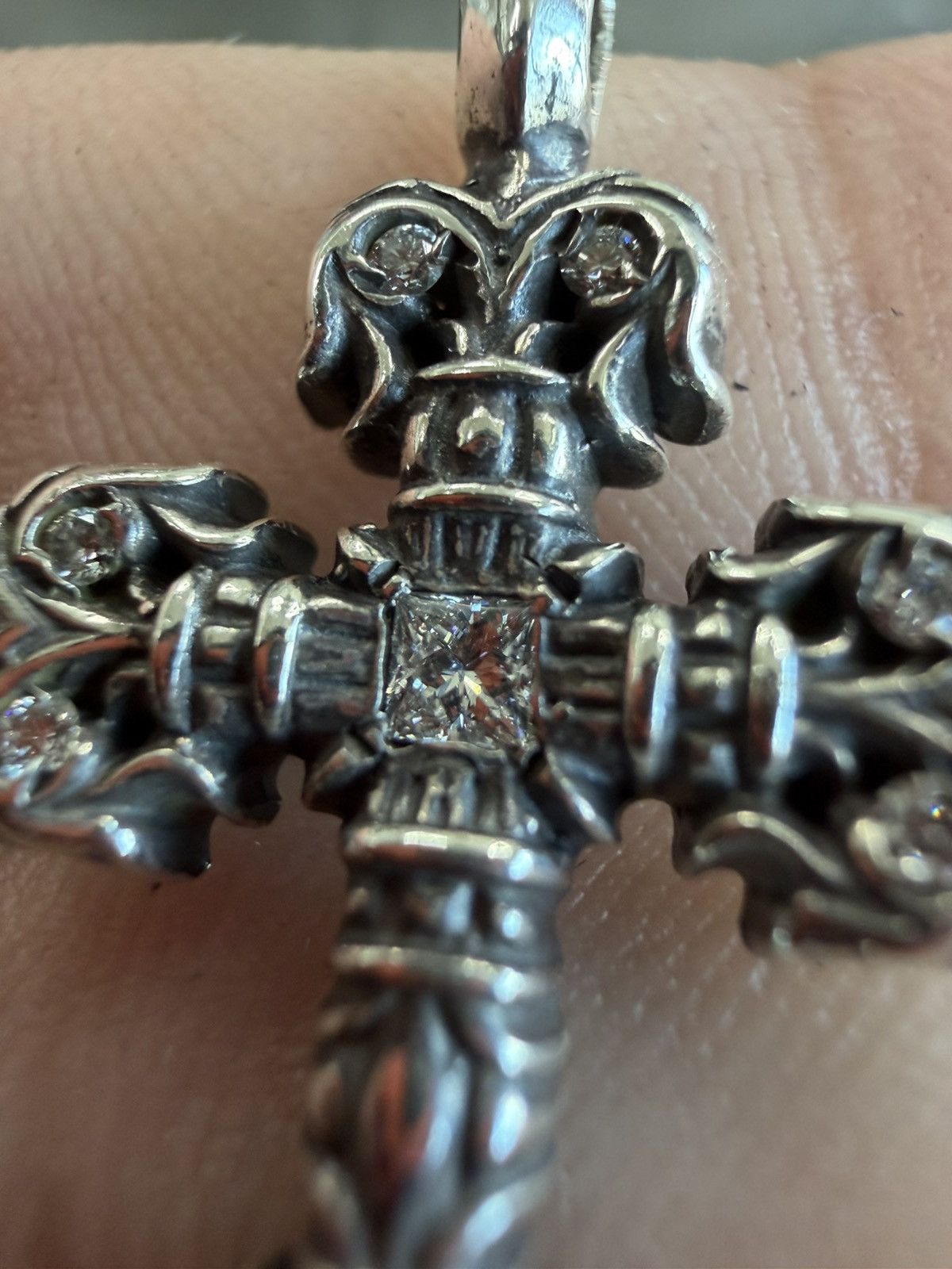 Chrome Hearts Chrome Hearts Factory Pave Diamond Filigree pendant NEW Size ONE SIZE - 4 Thumbnail