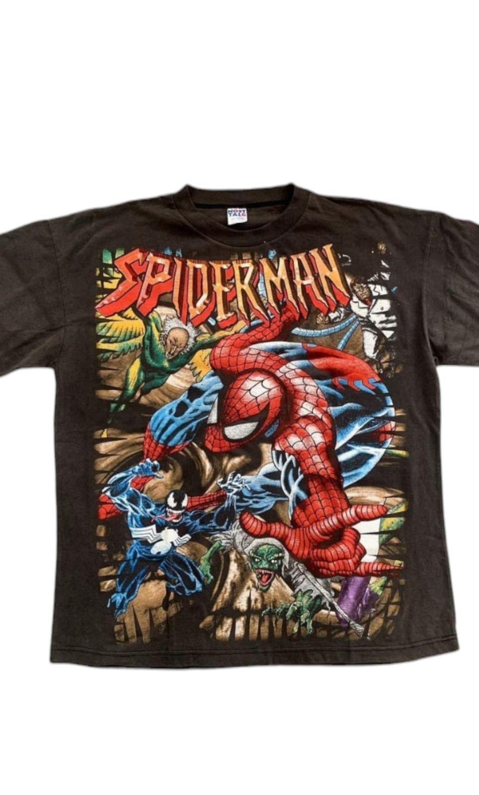 image of Marvel Comics x Vintage Spiderman T-Shirt in Black, Men's (Size XL)