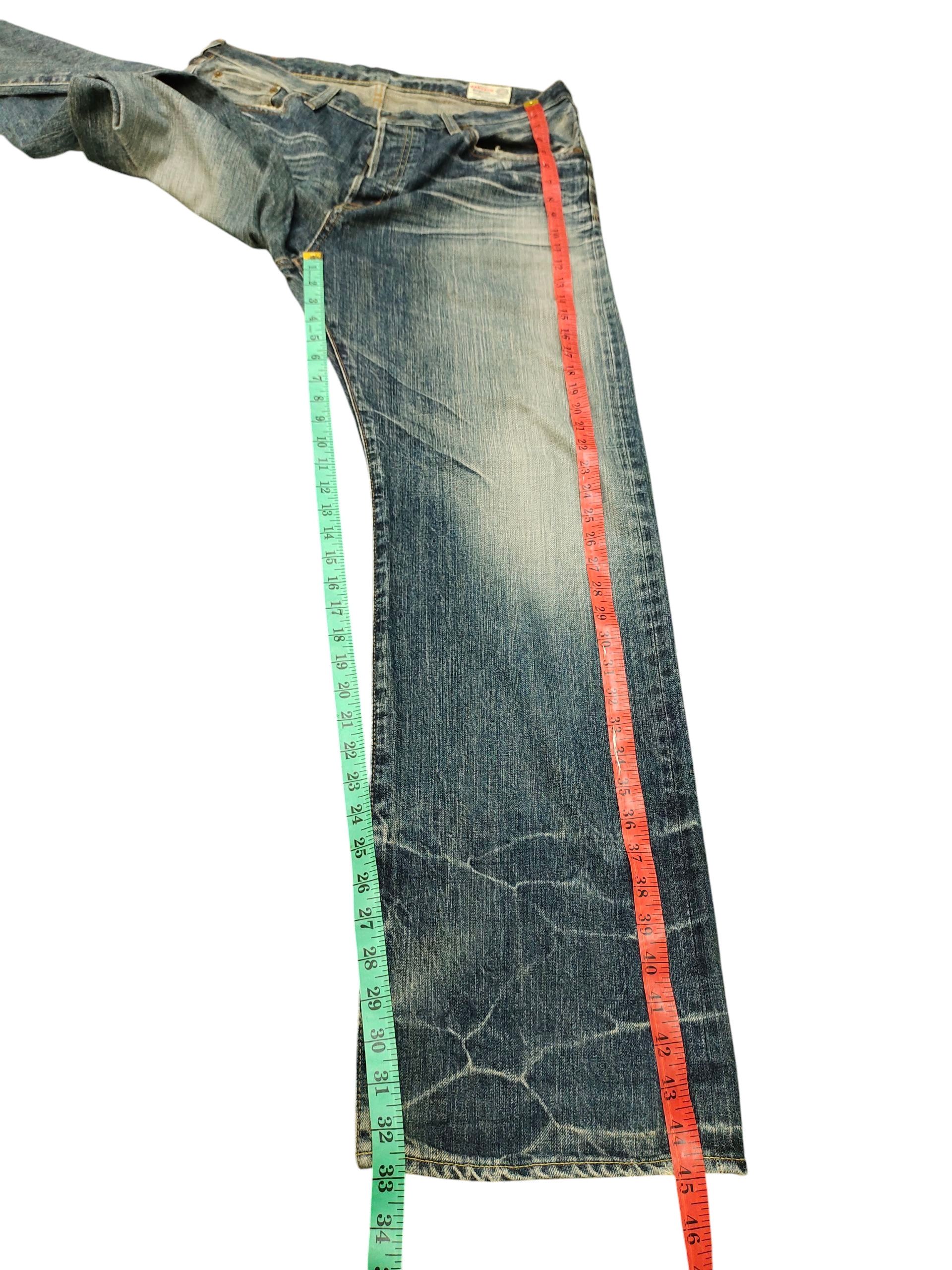 Kapital Vintage 90s Bartack Japan Selvedge Clawmark Distress Jeans Size US 35 - 17 Thumbnail