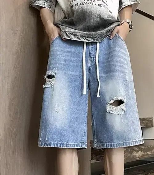 Jean Yoshimi x Fumie Short Washed Distressed Denim Size US 27 - 7 Thumbnail