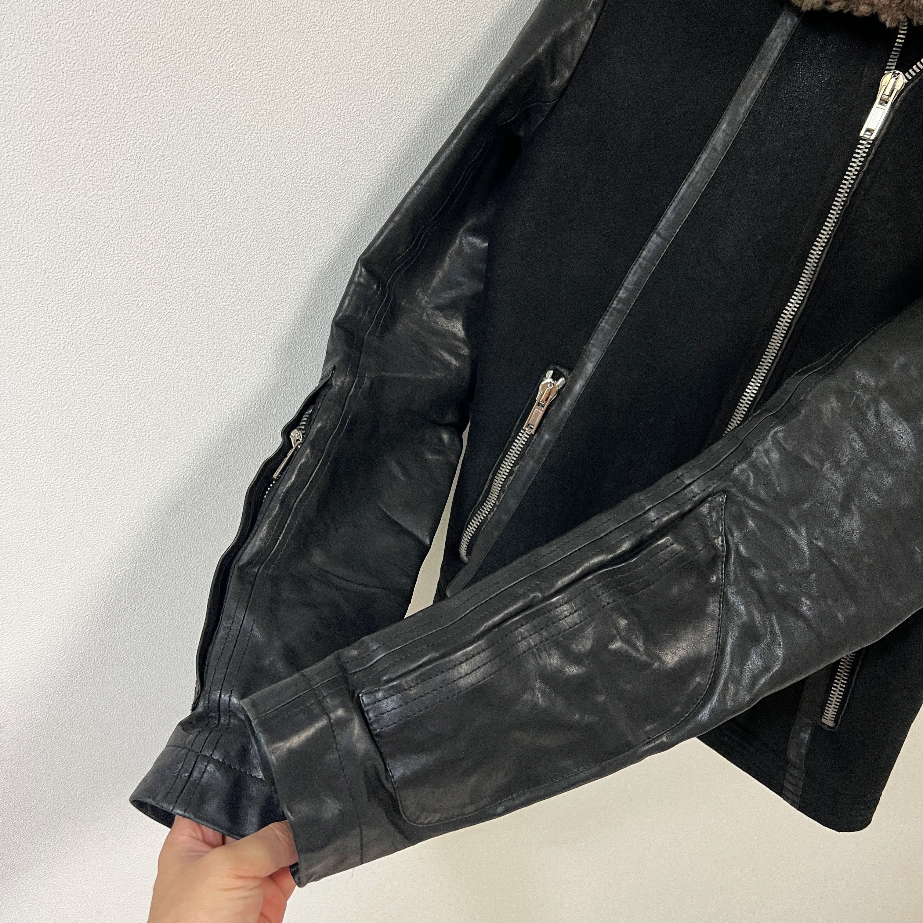 Rick Owens Rick Owens 12FW "MOUNTAIN" Geo Shearling Leather Jacket Size US M / EU 48-50 / 2 - 5 Thumbnail