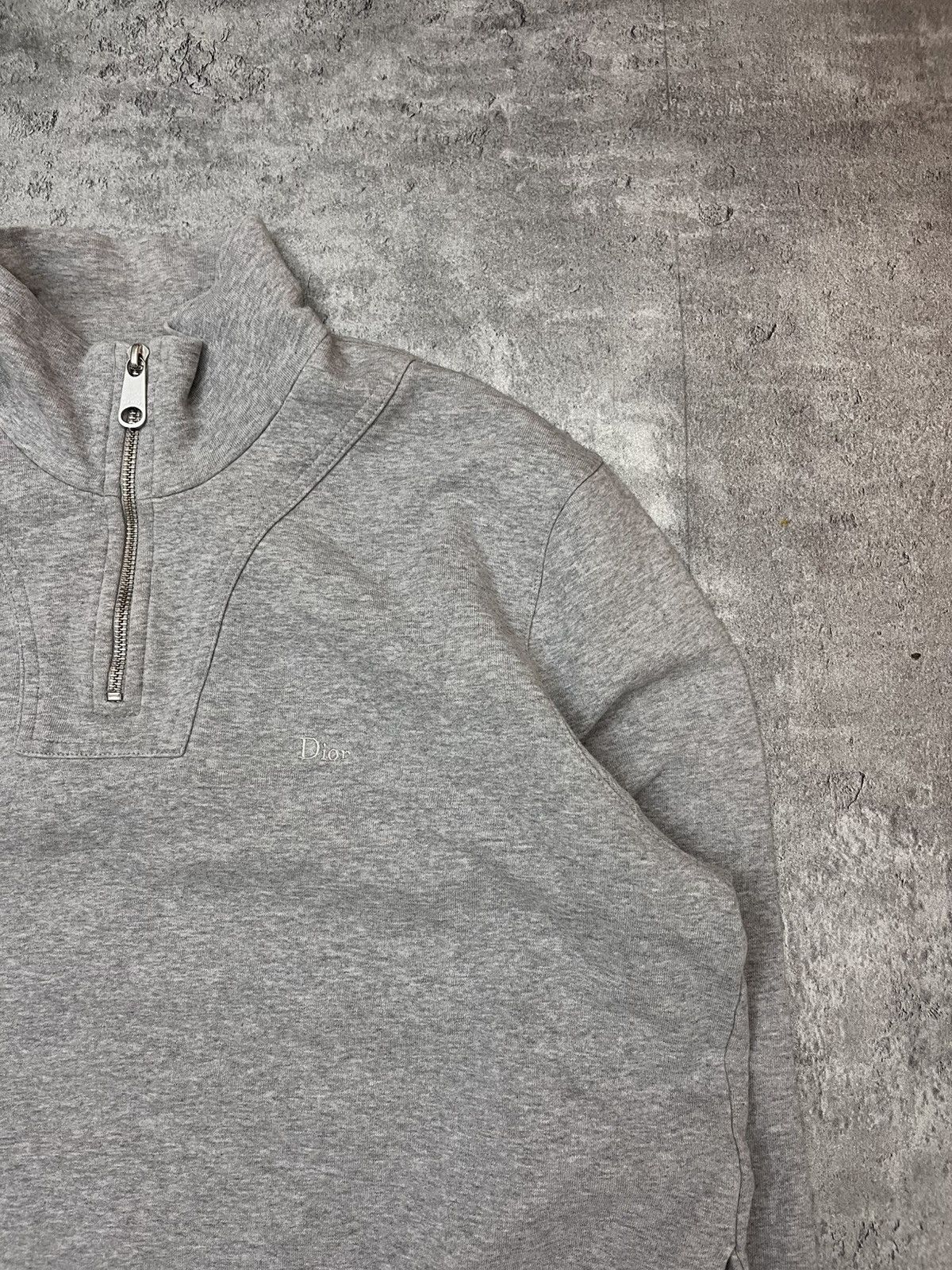 Dior Dior Grey Quarter-Zip Sweatshirt Size US M / EU 48-50 / 2 - 3 Thumbnail