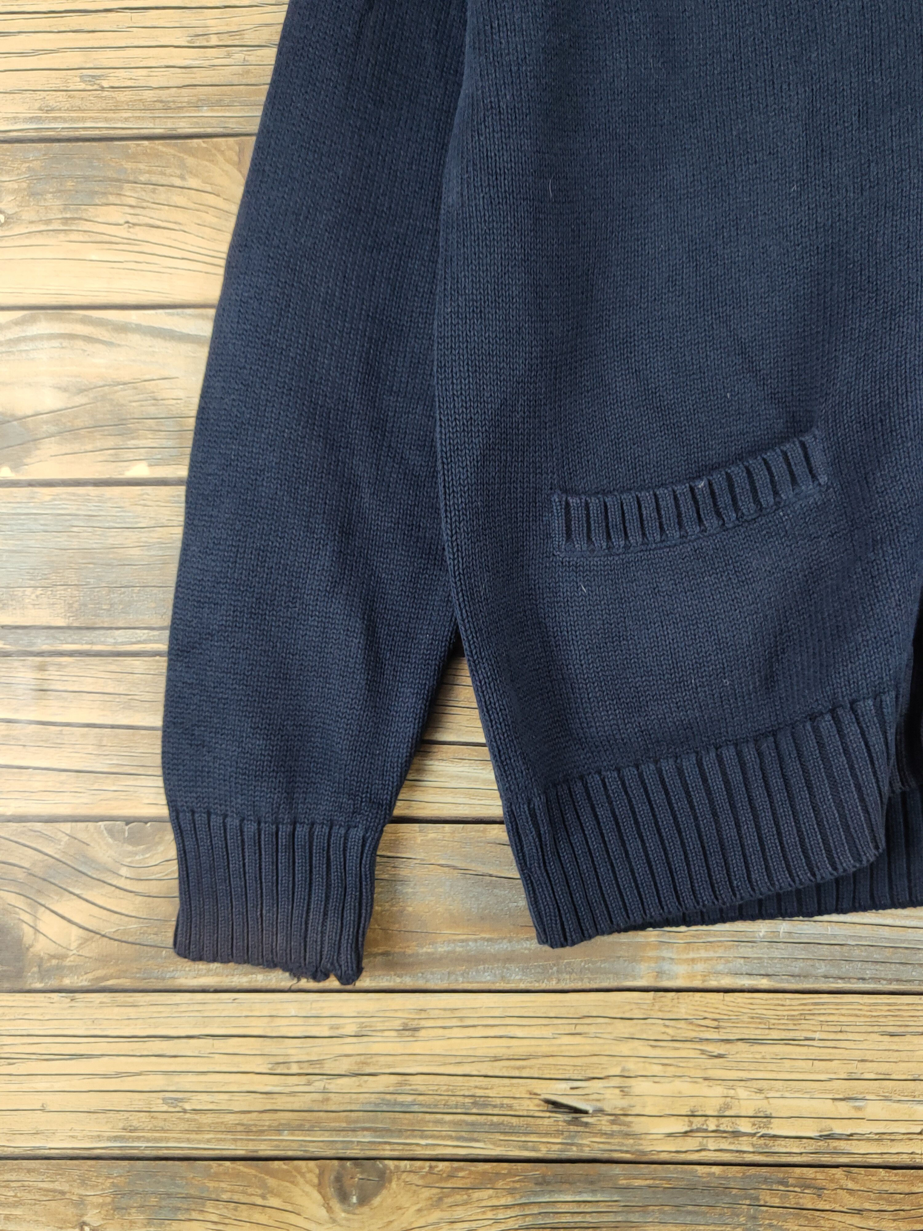 Homespun Knitwear × Japanese Brand East Boy Navy Knitwear Cardigan #W1262 Size US M / EU 48-50 / 2 - 4 Thumbnail