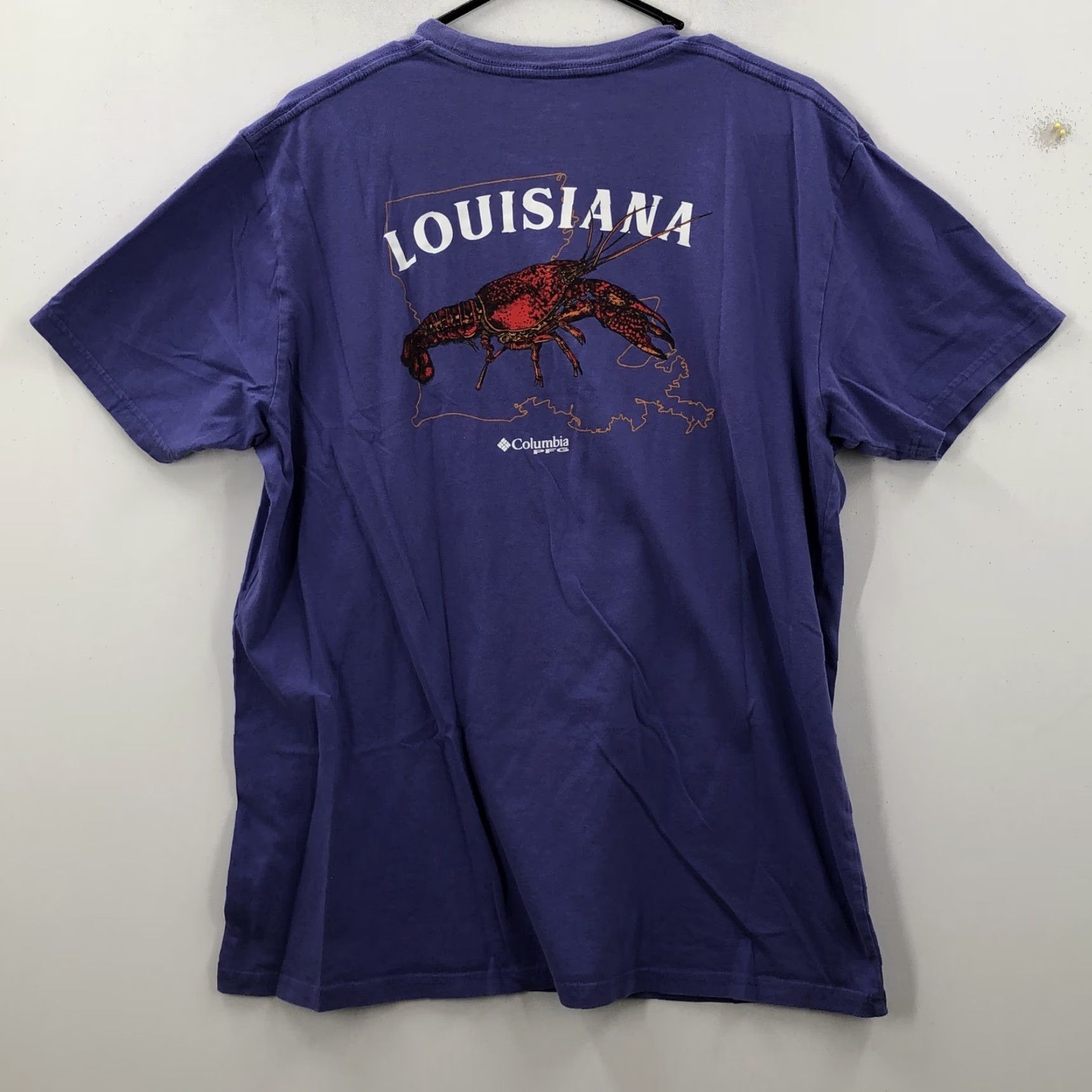 Vintage Columbia T-Shirt Mens Blue Louisiana Short Sleeve Crew Neck Pullover XL Size US XL / EU 56 / 4 - 5 Thumbnail