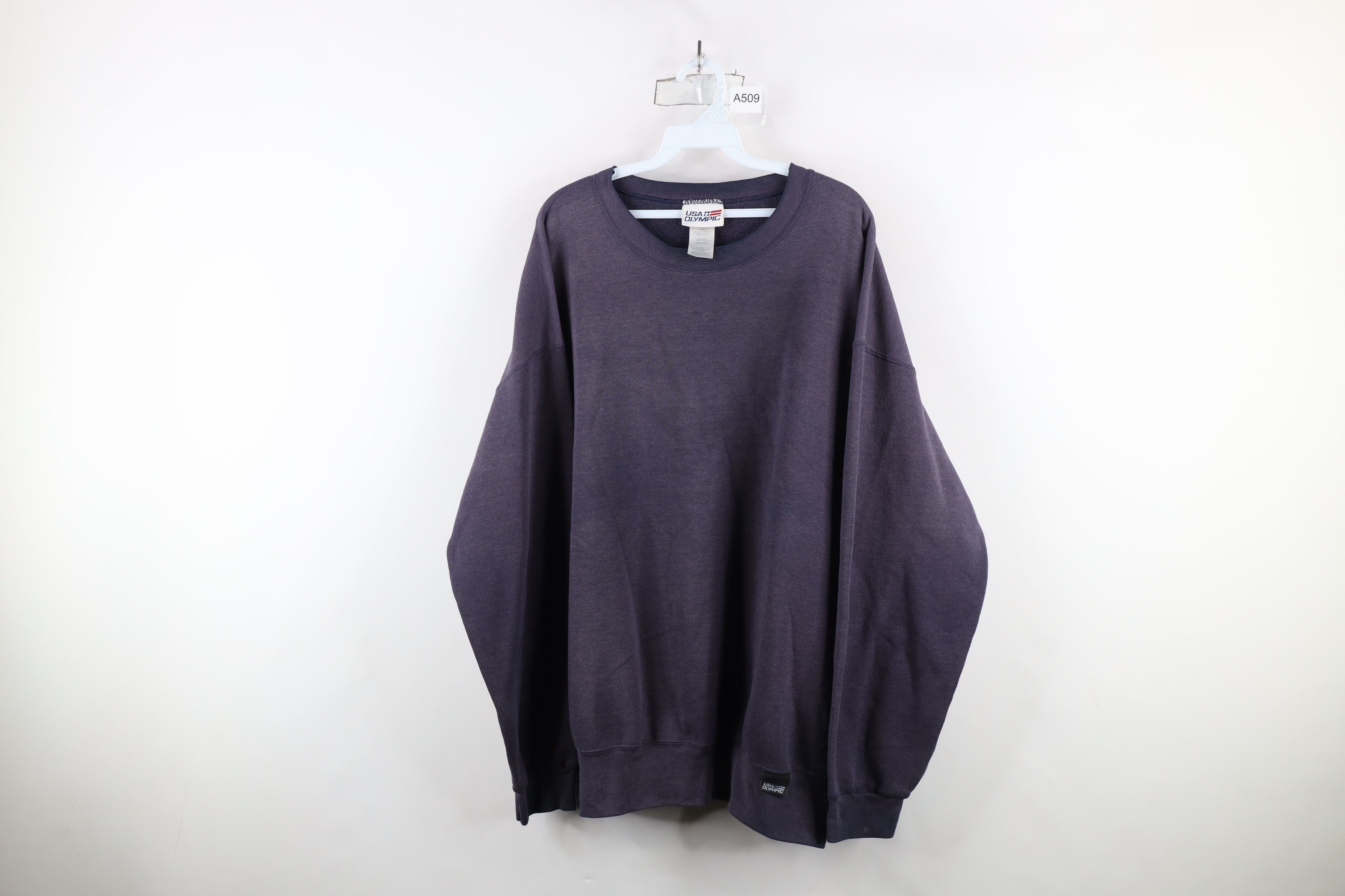 Vintage Vintage 90s USA Olympics Sun Faded Crewneck Sweatshirt Blue Size US XL / EU 56 / 4 - 1 Thumbnail