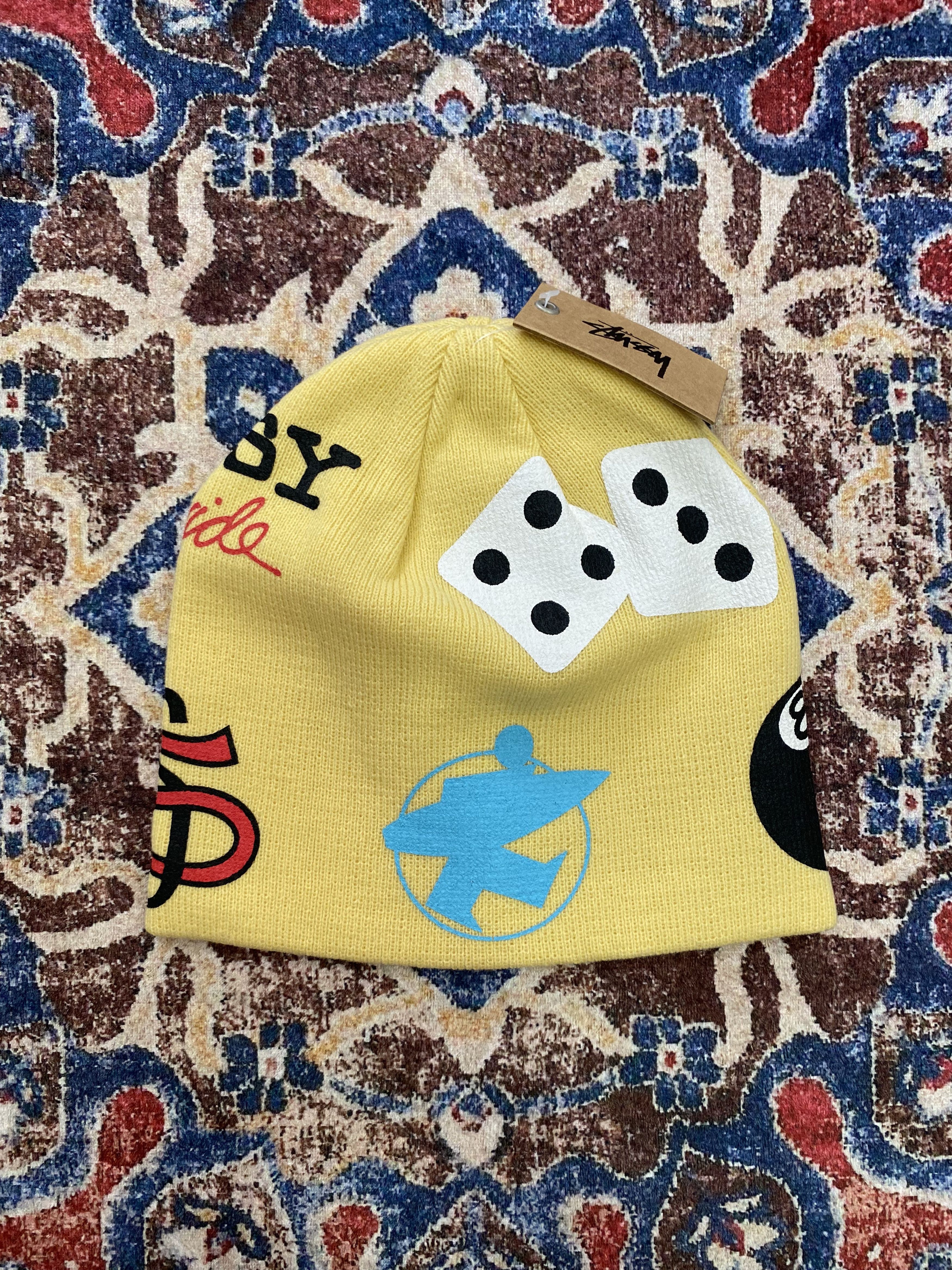 Stussy Stussy Mixed Logo Skullcap - Pale Yellow Size ONE SIZE - 1 Thumbnail