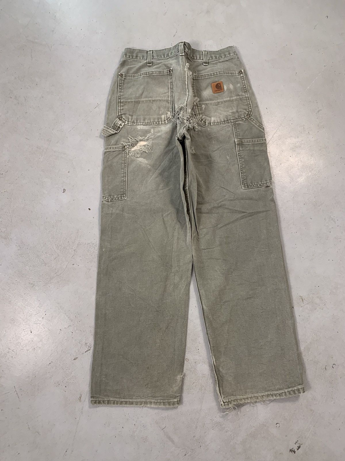 Carhartt Vintage Carhartt B136 moss double knee workwear Size US 32 / EU 48 - 2 Thumbnail