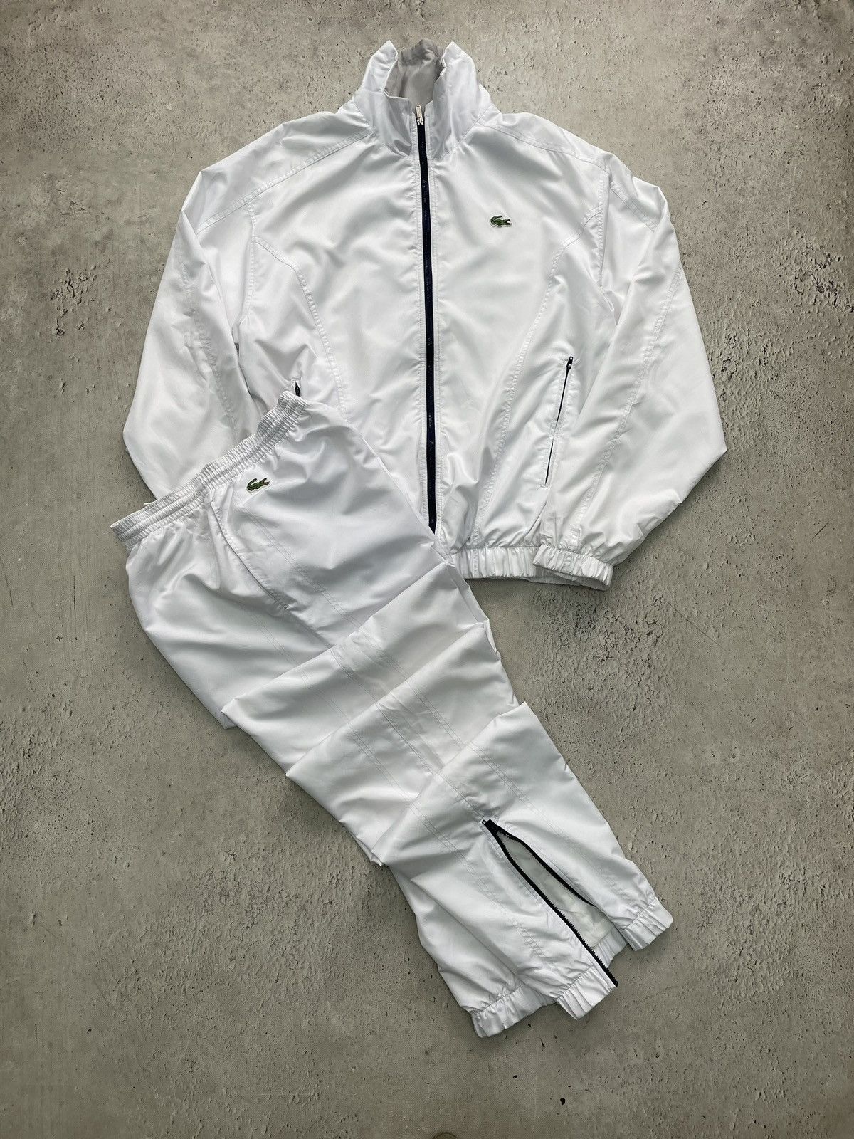 Lacoste Lacoste sport track suit white nylon hype polo y2k retro Size US 36 / EU 52 - 1 Thumbnail