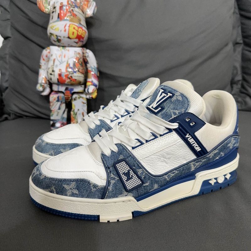 Louis Vuitton Louis Vuitton Denim Trainer Low-Top Sneakers 0089 Size US 9 / EU 42 - 1 Thumbnail