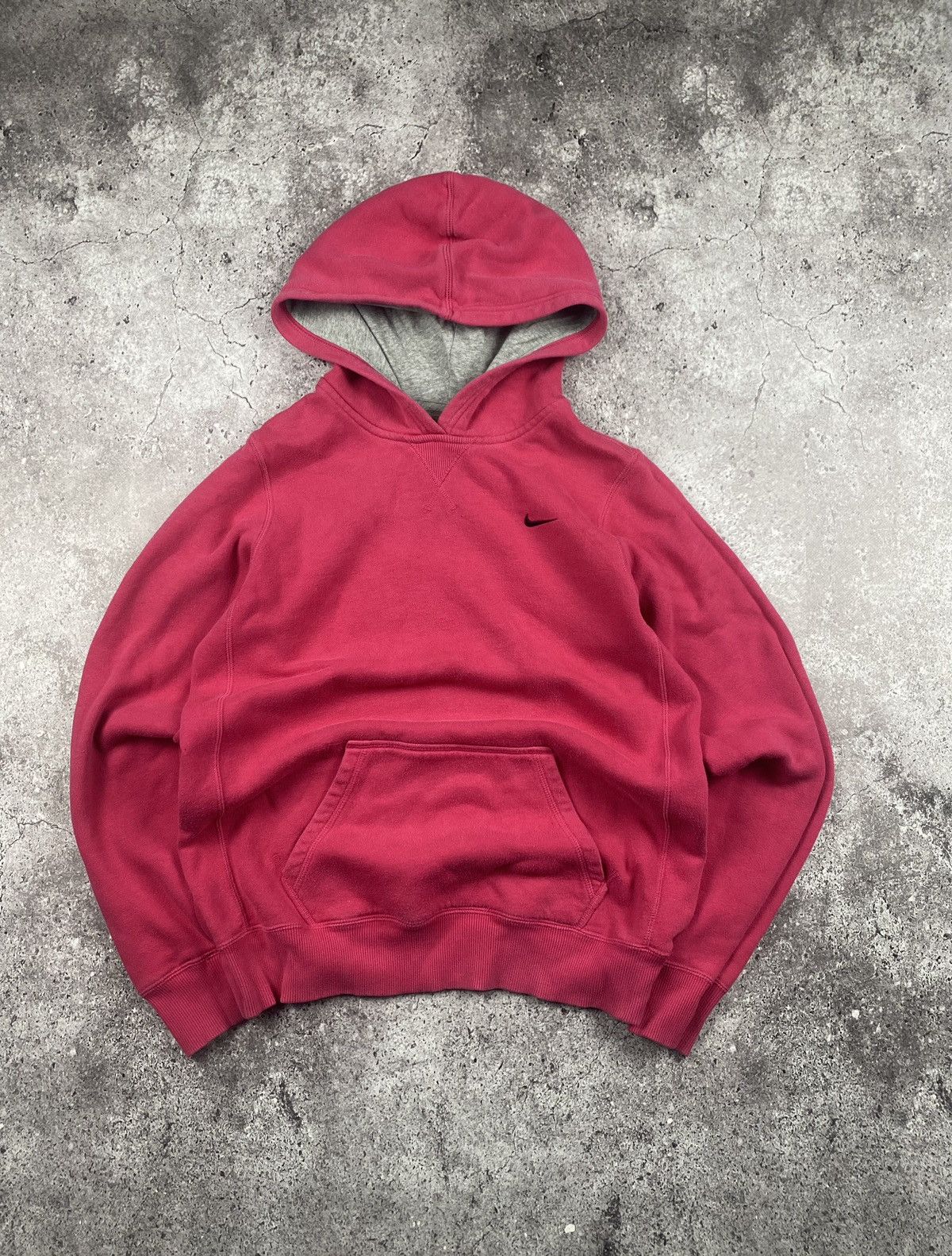 Nike × Vintage Vintage Nike big logo Y2K pink baggy hoodie Size US XS / EU 42 / 0 - 1 Thumbnail