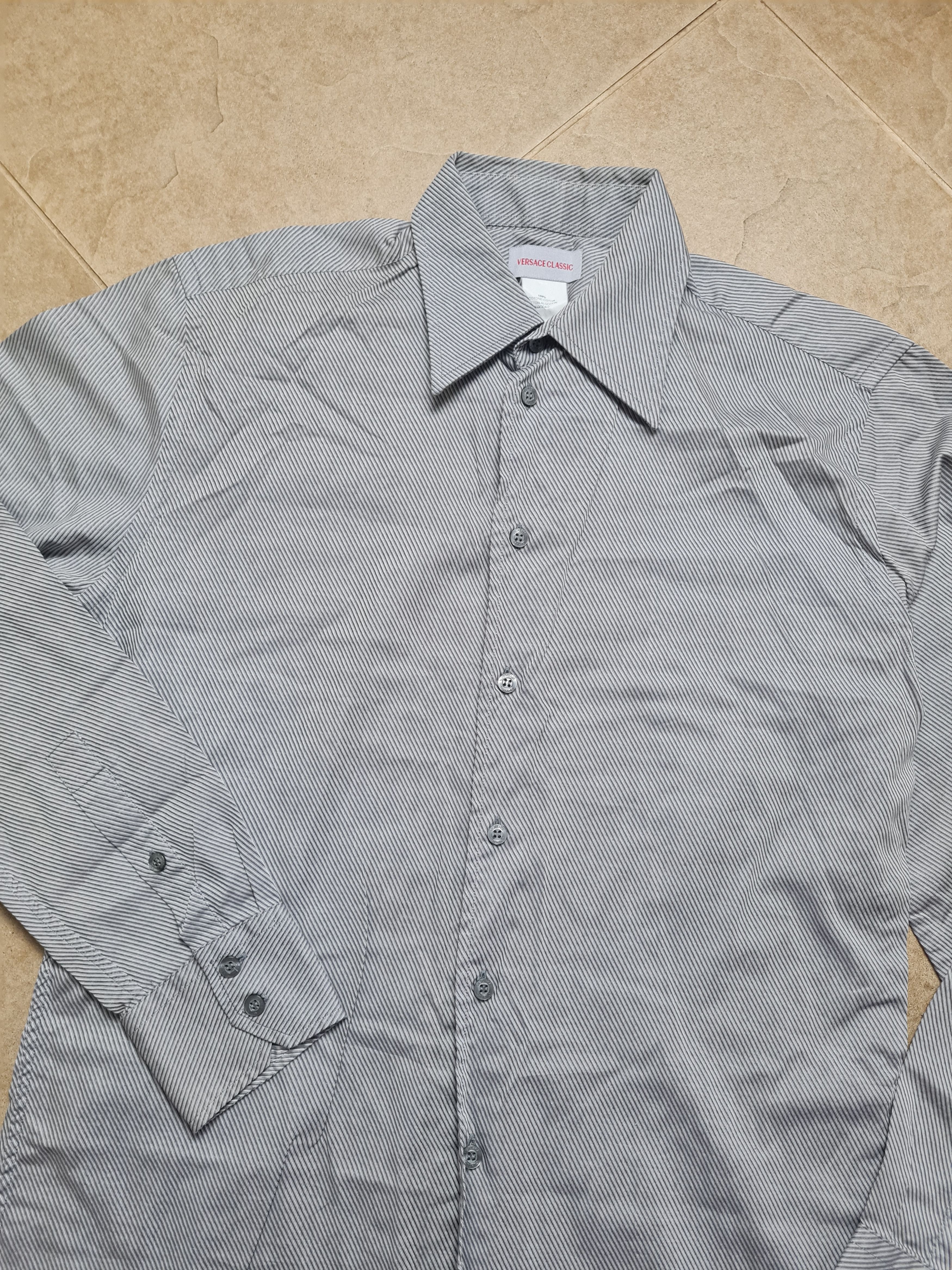 Versace Mens Vintage Versace Classic shirt size39 Medium Gray Cotton Size US M / EU 48-50 / 2 - 10 Thumbnail