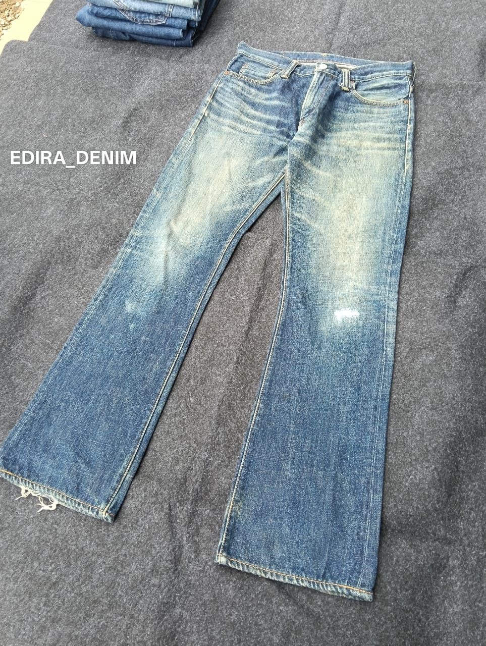 Skull Jeans by an Alchemist VINTAGE Skull Jeans By An Alchemist 550BXX Distressed Flare. Size US 30 / EU 46 - 1 Thumbnail