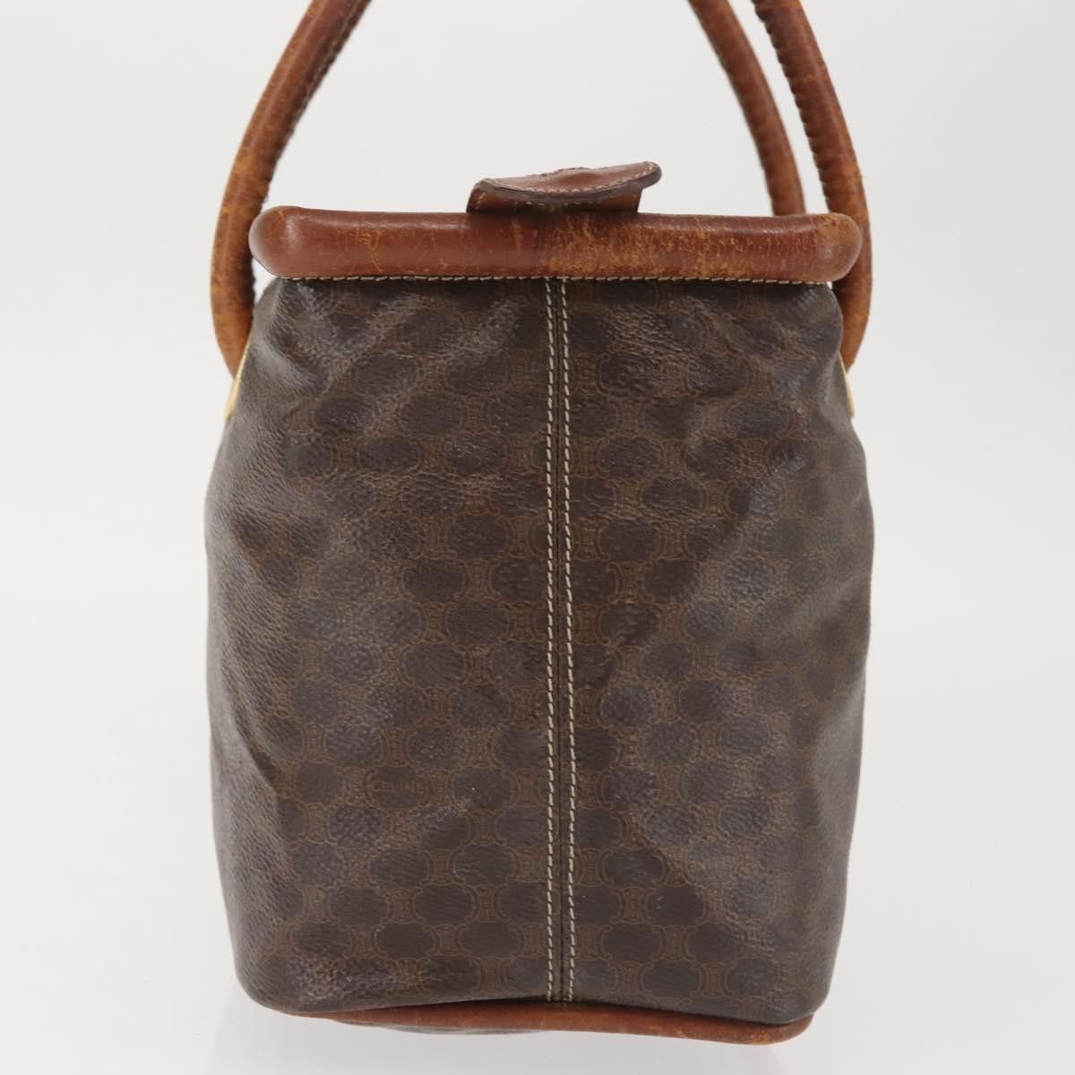 Celine CELINE Macadam Canvas Hand Bag Pvc Leather Brown Gold Size ONE SIZE - 4 Thumbnail