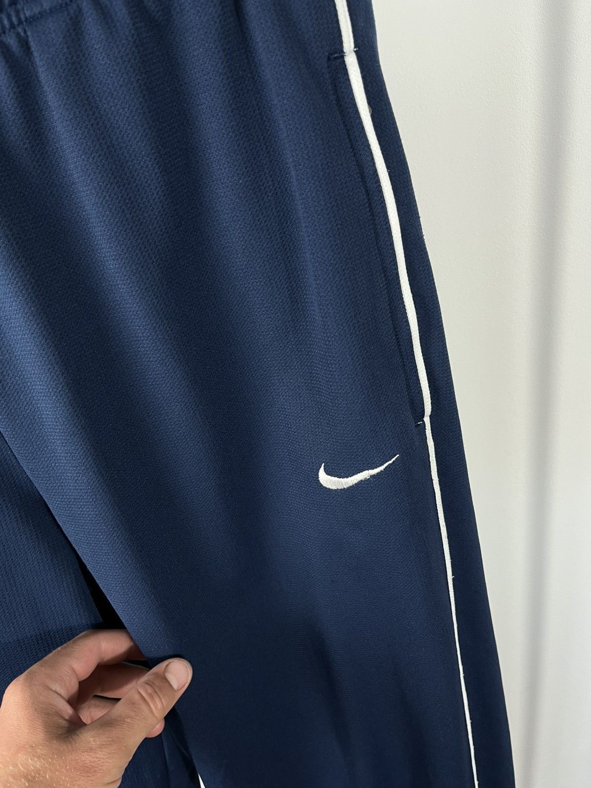 Nike Nike Track Pants Navy Blue White Side Stripe XL Size US 36 / EU 52 - 3 Thumbnail