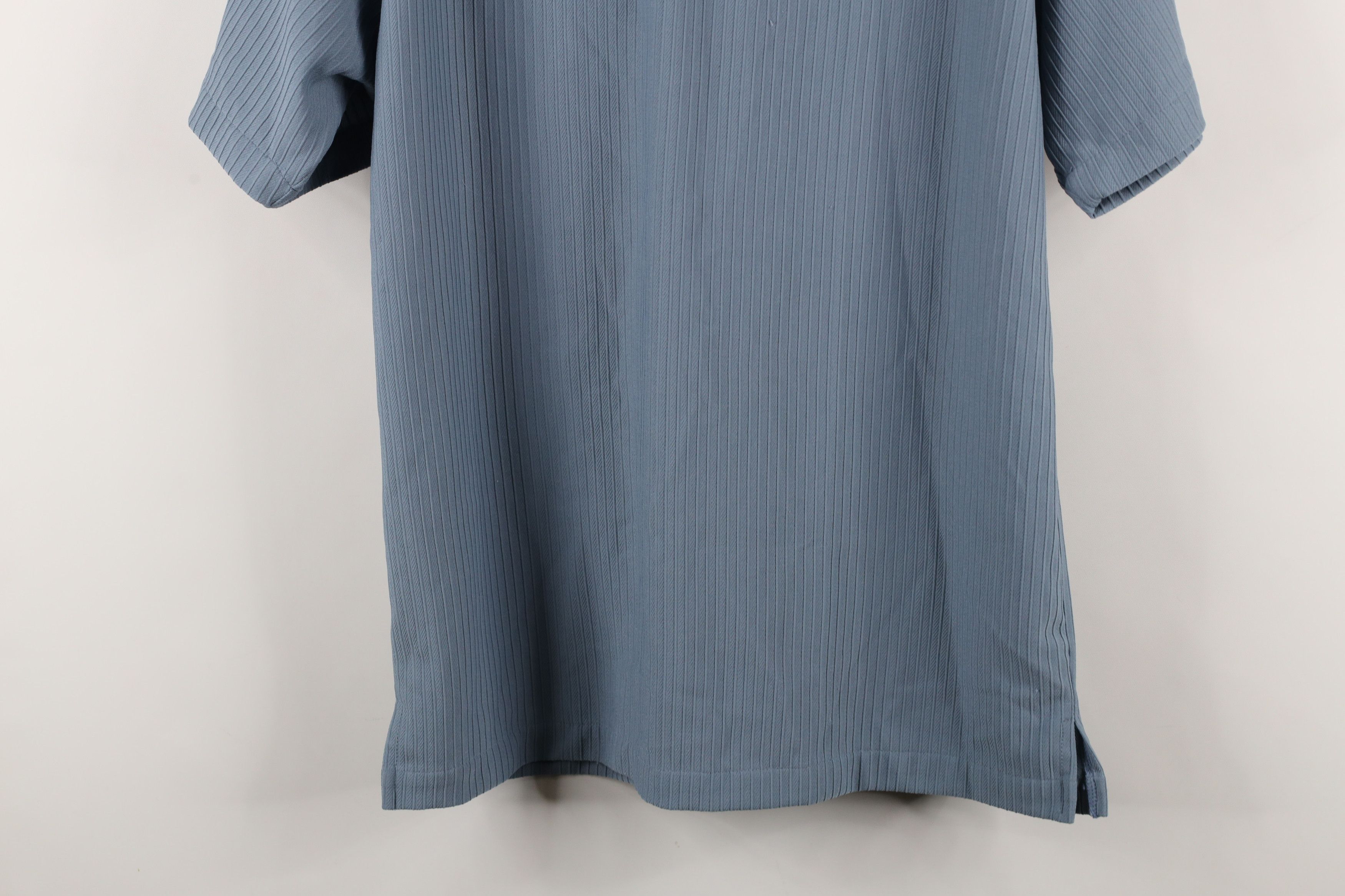 Vintage Vintage 90s Streetwear Blank Ribbed Knit Full Zip Polo Shirt Size US M / EU 48-50 / 2 - 11 Thumbnail