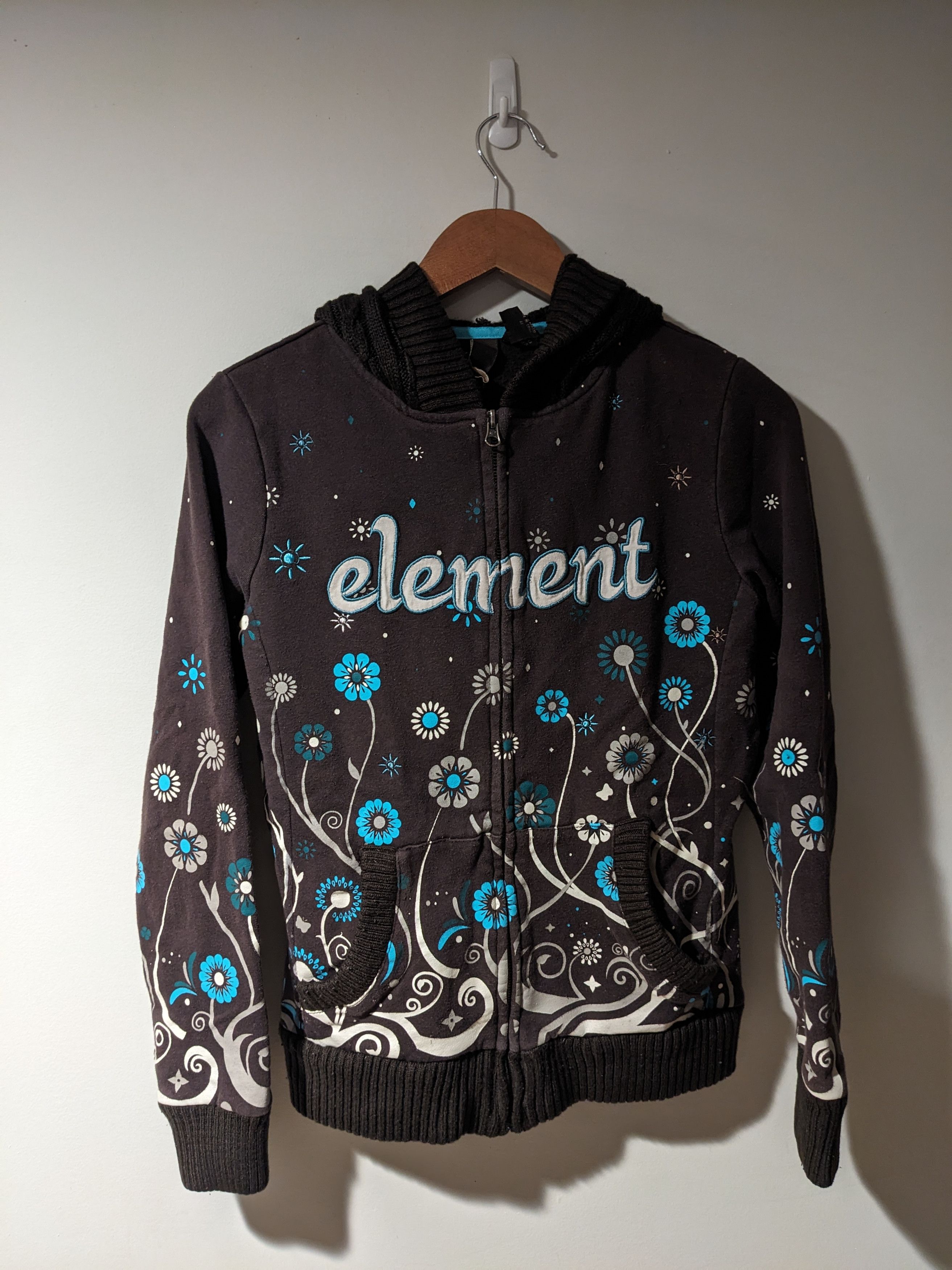 Element × Vintage Vintage Y2K Element Floral Womans RARE Full Zip Hoodie Size M / US 6-8 / IT 42-44 - 1 Thumbnail
