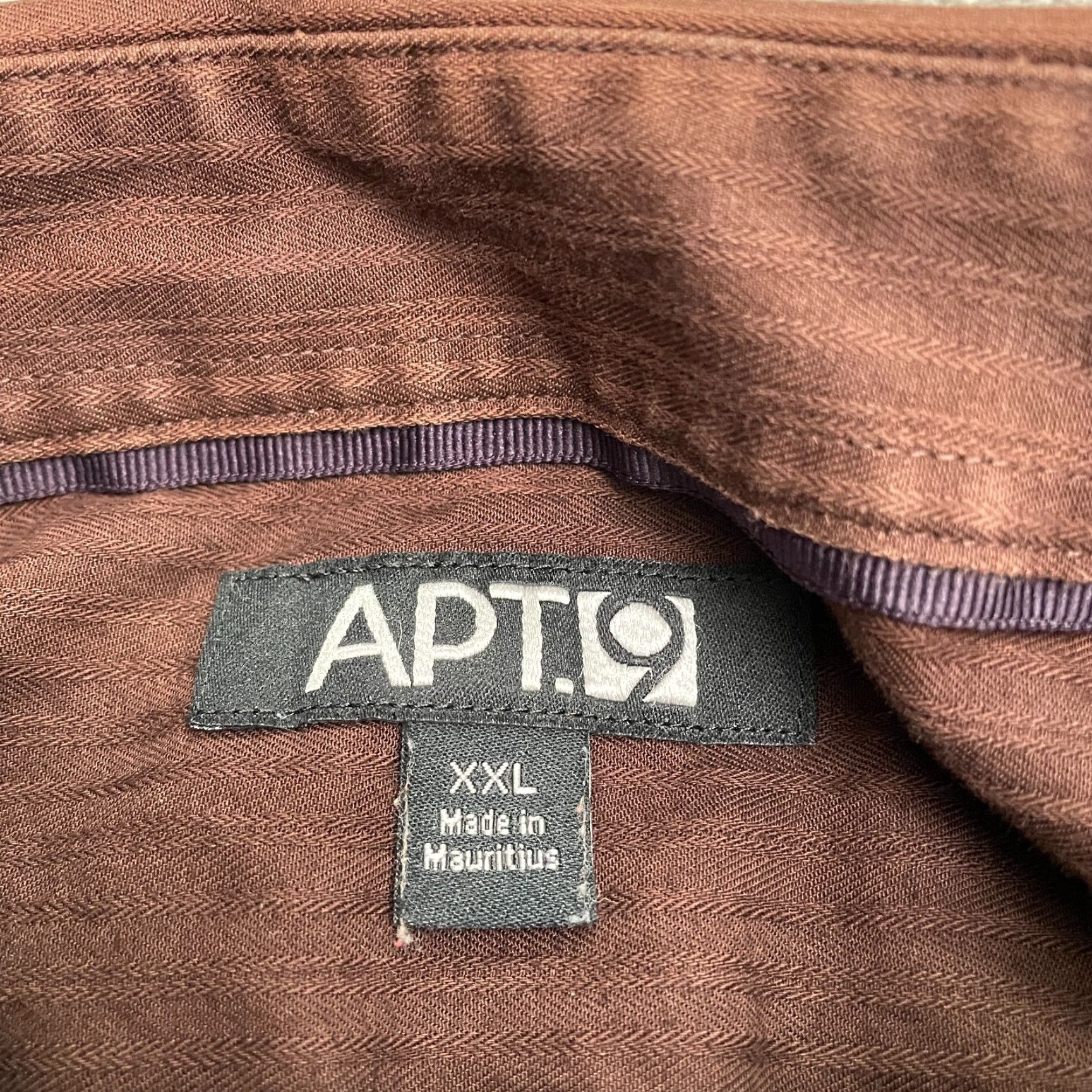 Apt. 9 Apt. 9 Shirt Mens 2XL Brown Long Sleeve Button-Down 100% Cotton Workwear Casual Size US XXL / EU 58 / 5 - 4 Thumbnail