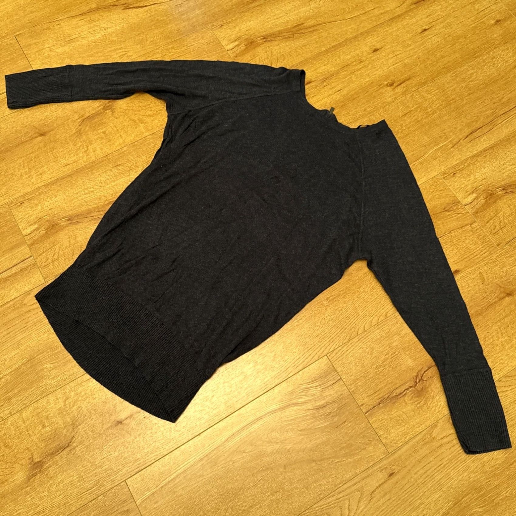 Vintage Shrinking Violet Anthropologie Blue Long Tunic Sweater Zip Back Detail Boho L Womens Sweater Size L / US 10 / IT 46 - 2 Thumbnail