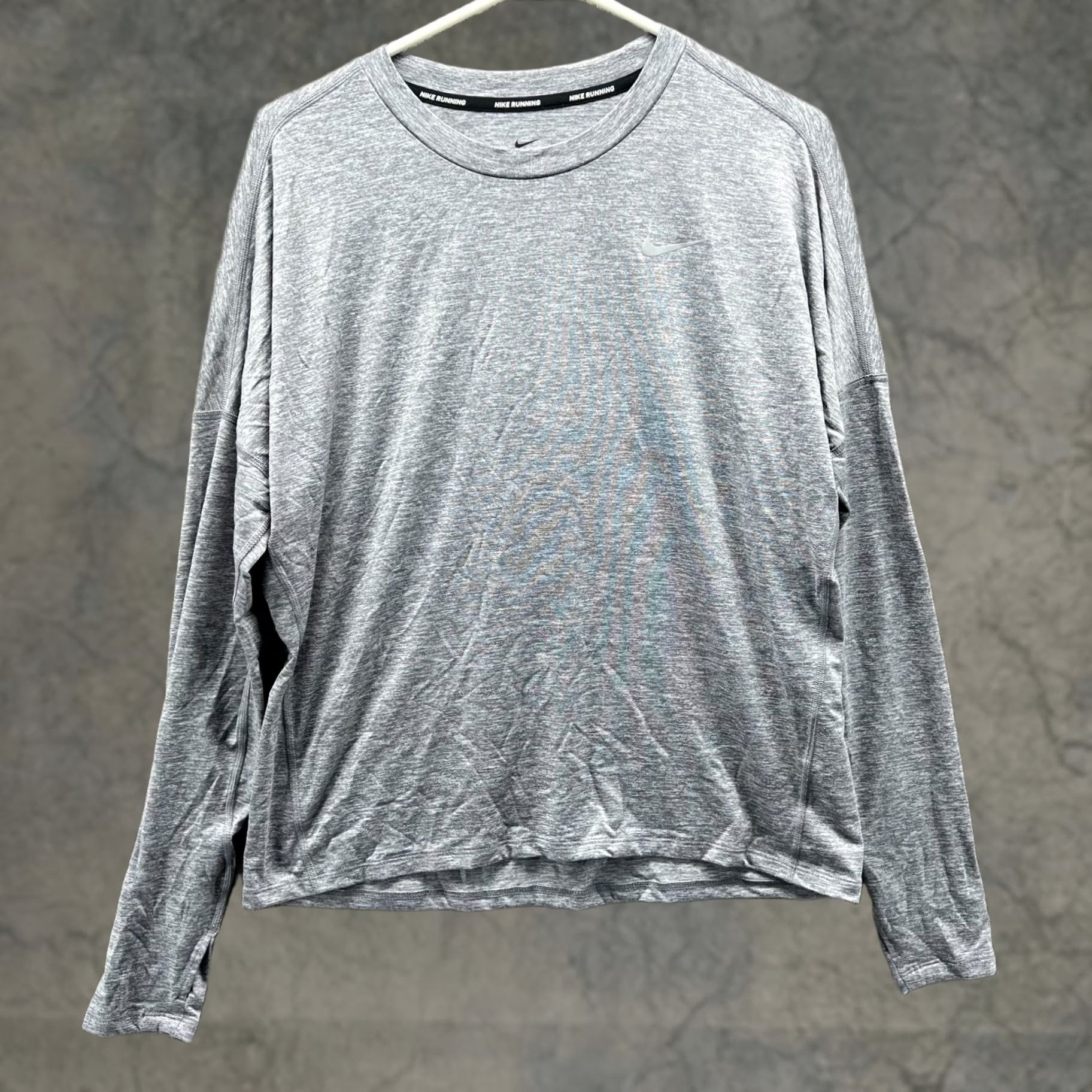 Nike Nike Shirt Mens Medium Gray Long Sleeve Lightweight Running Dri-Fit Gym Size US M / EU 48-50 / 2 - 1 Thumbnail