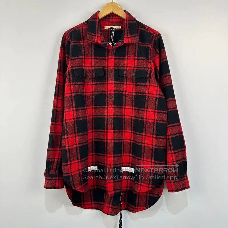 Off-White Red Wool Cardigan for Men .