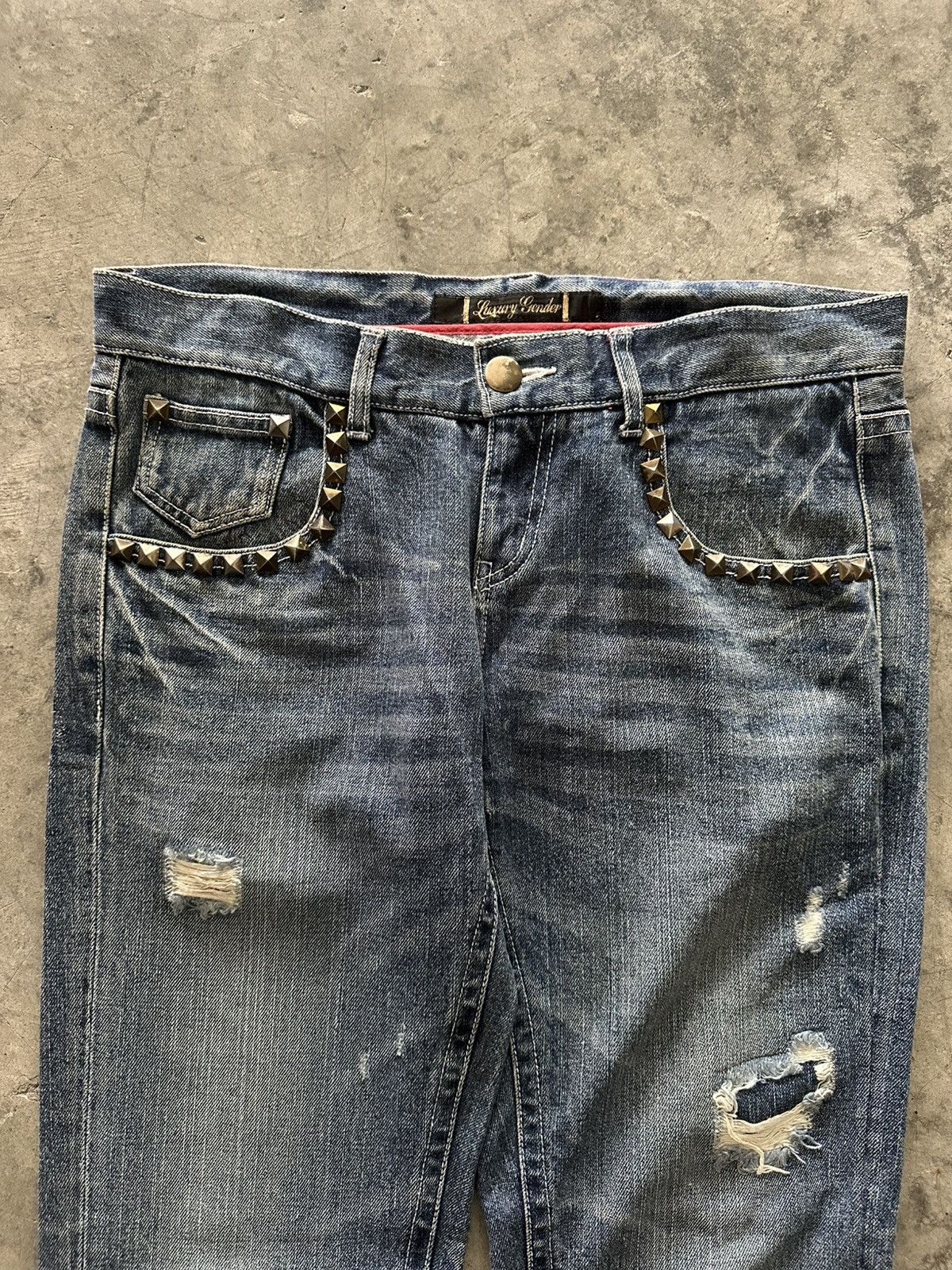 If Six Was Nine × Japanese Brand × Le Grande Bleu (L.G.B.) Japanese Y2K Whisker Wash Jeans Size 32" / US 10 / IT 46 - 3 Thumbnail