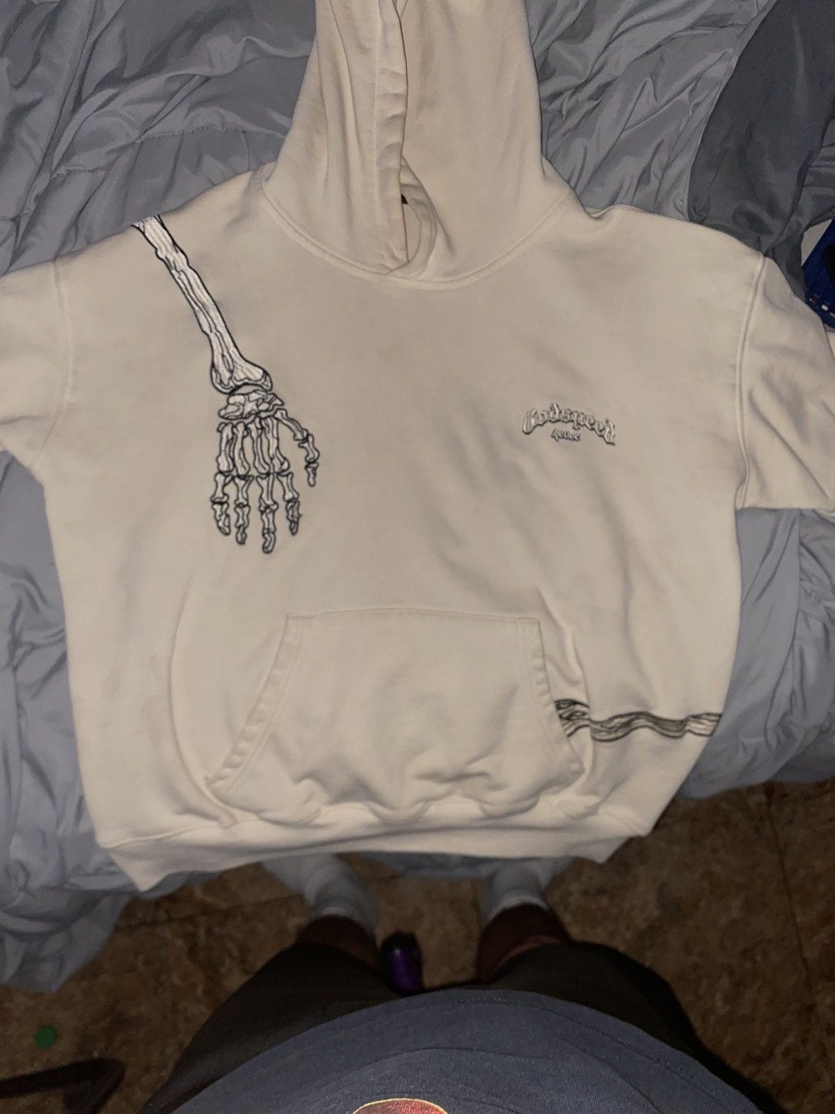 Godspeed Cream Skeleton Hoodie – Size L