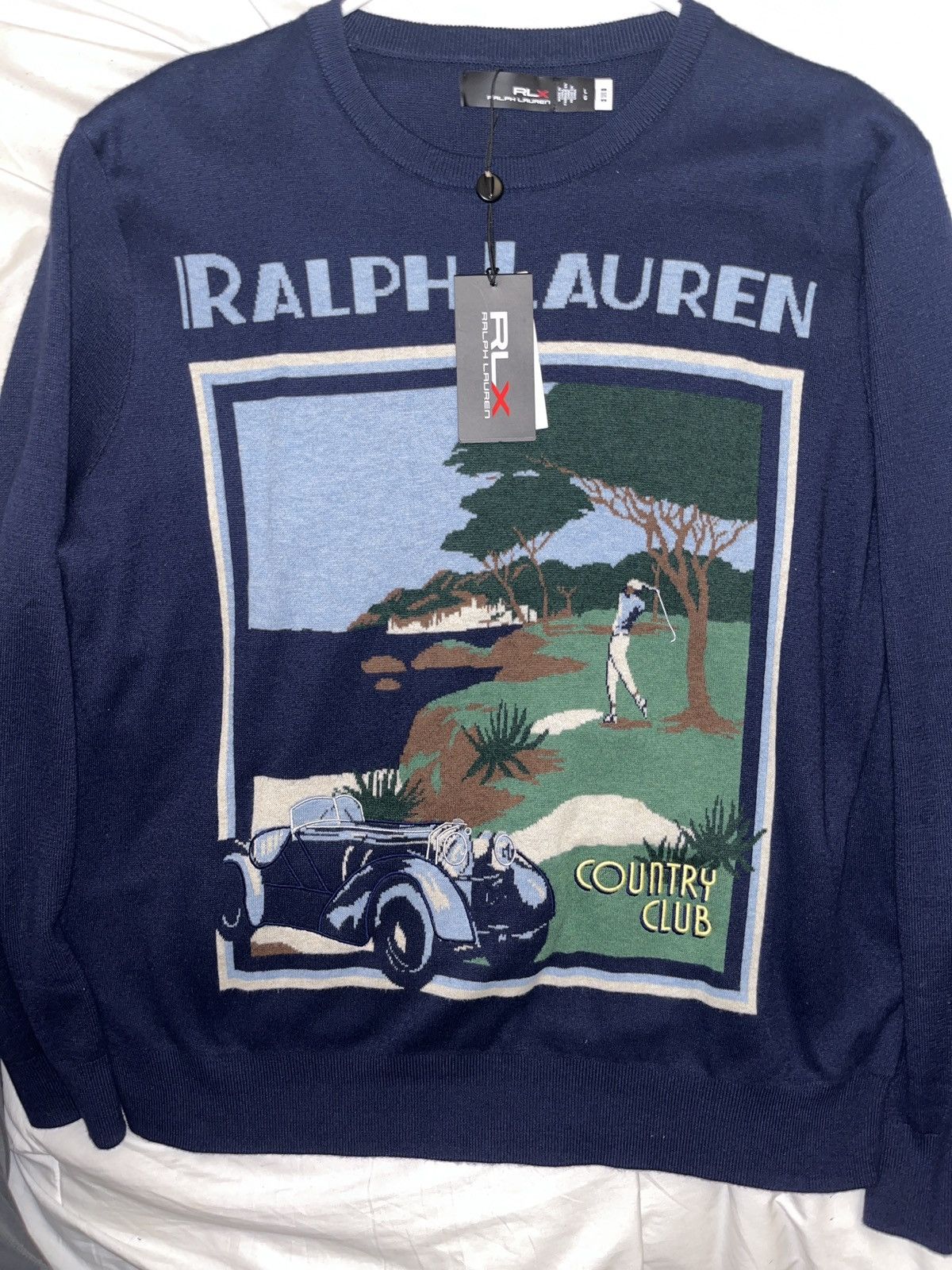 Polo Ralph Lauren Rare RLX Ralph Lauren Country Club Knitted Sweater Size US L / EU 52-54 / 3 - 3 Thumbnail
