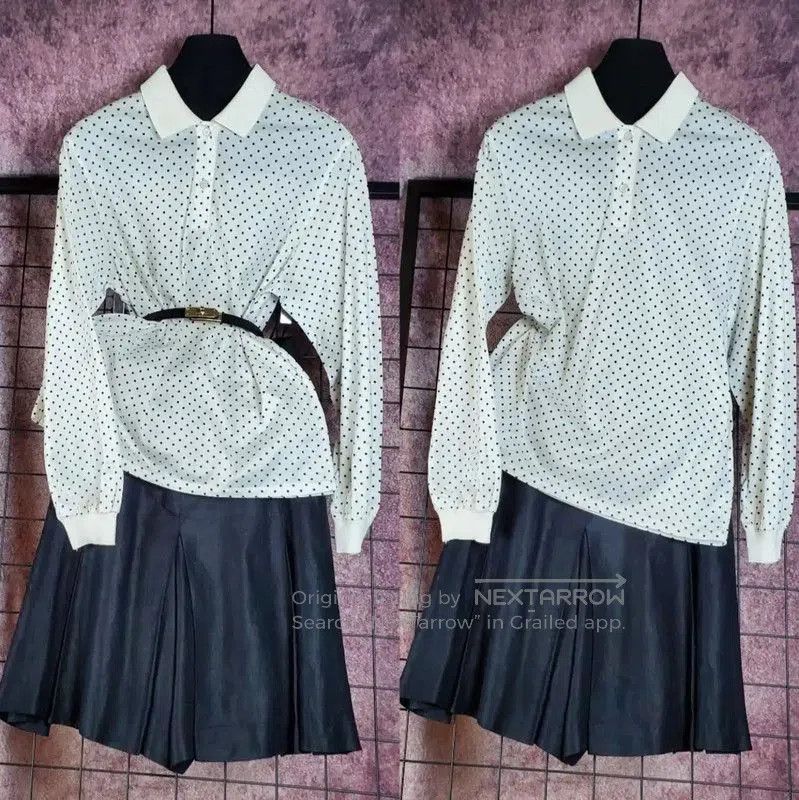 Dior Dior White Polka Dot Long Sleeve T. Size M / US 6-8 / IT 42-44 - 1 Thumbnail