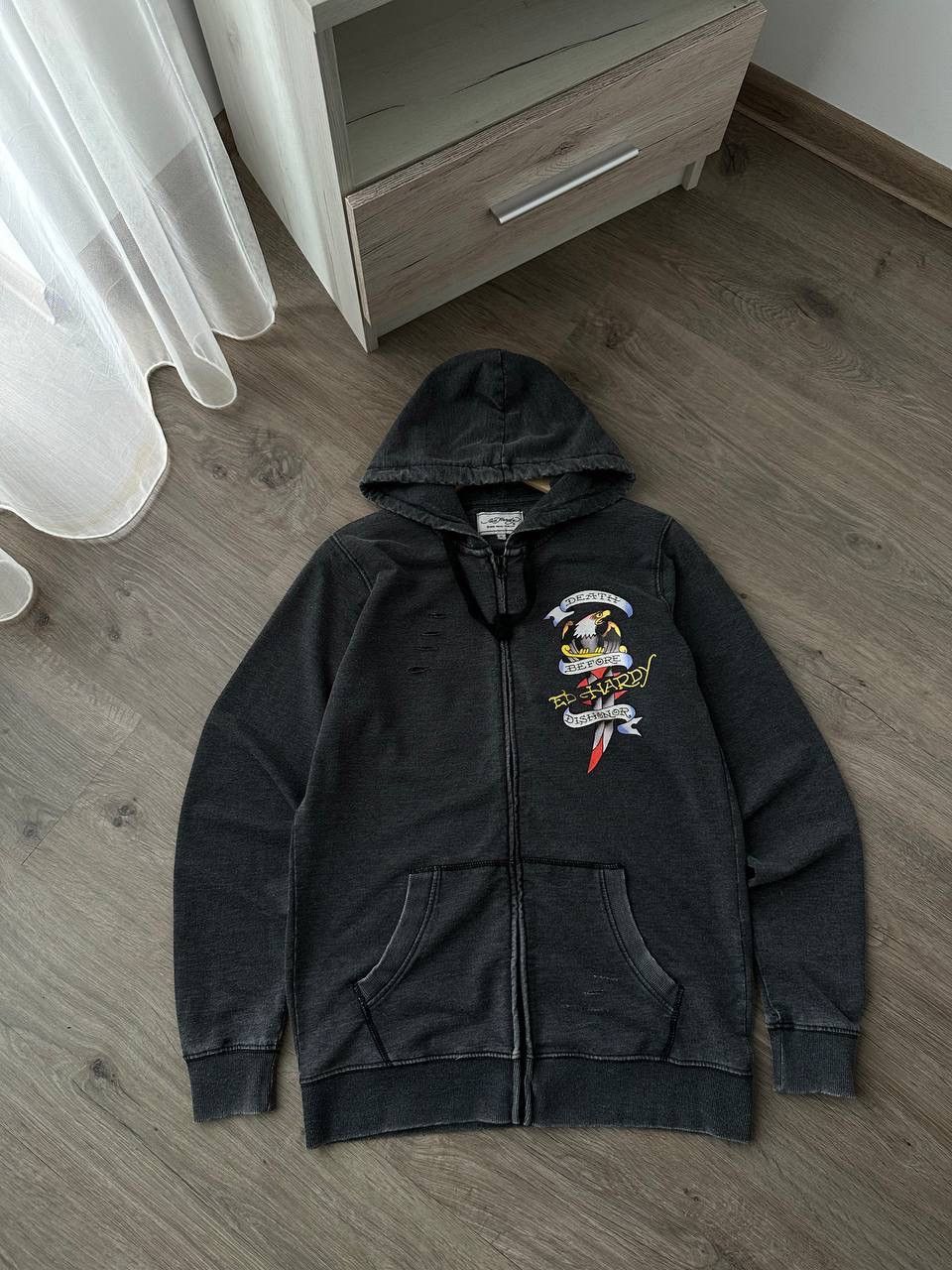 Christian Audigier × Ed Hardy × Vintage Vintage Ed Hardy Christian Audigier Style Hoodie Size US L / EU 52-54 / 3 - 4 Thumbnail
