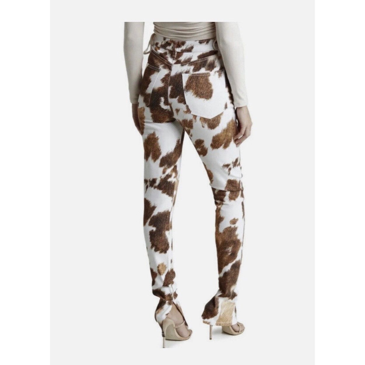 WeWoreWhat NWOT Women's WeWoreWhat / Revolve Stiletto Slit Skinny Jean Size 26" / US 2 / IT 38 - 9 Thumbnail