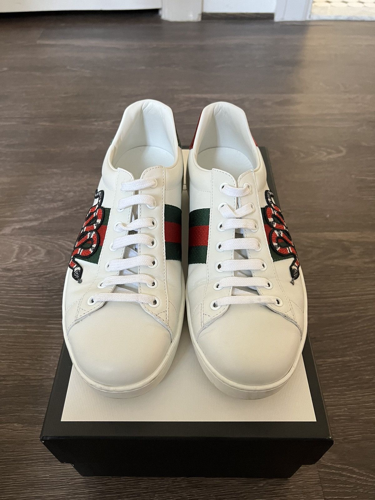 Gucci Gucci Ace Embroidered Snake Shoe Size 9.5 Size US 9.5 / EU 42-43 - 2 Thumbnail