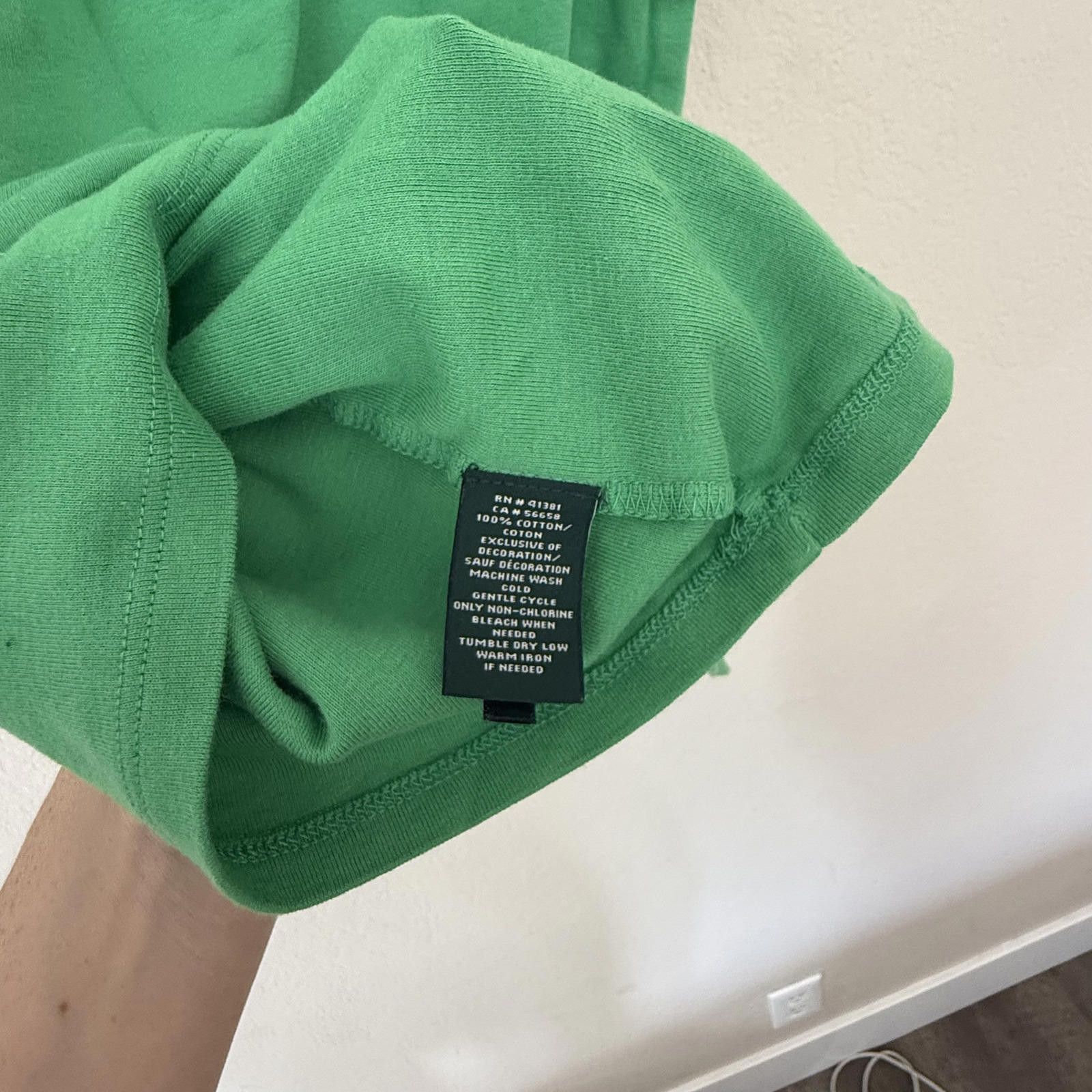 Polo Ralph Lauren Ralph Lauren Shirt Women's IX Green Short Sleeve V-Neck Size L / US 10 / IT 46 - 5 Thumbnail
