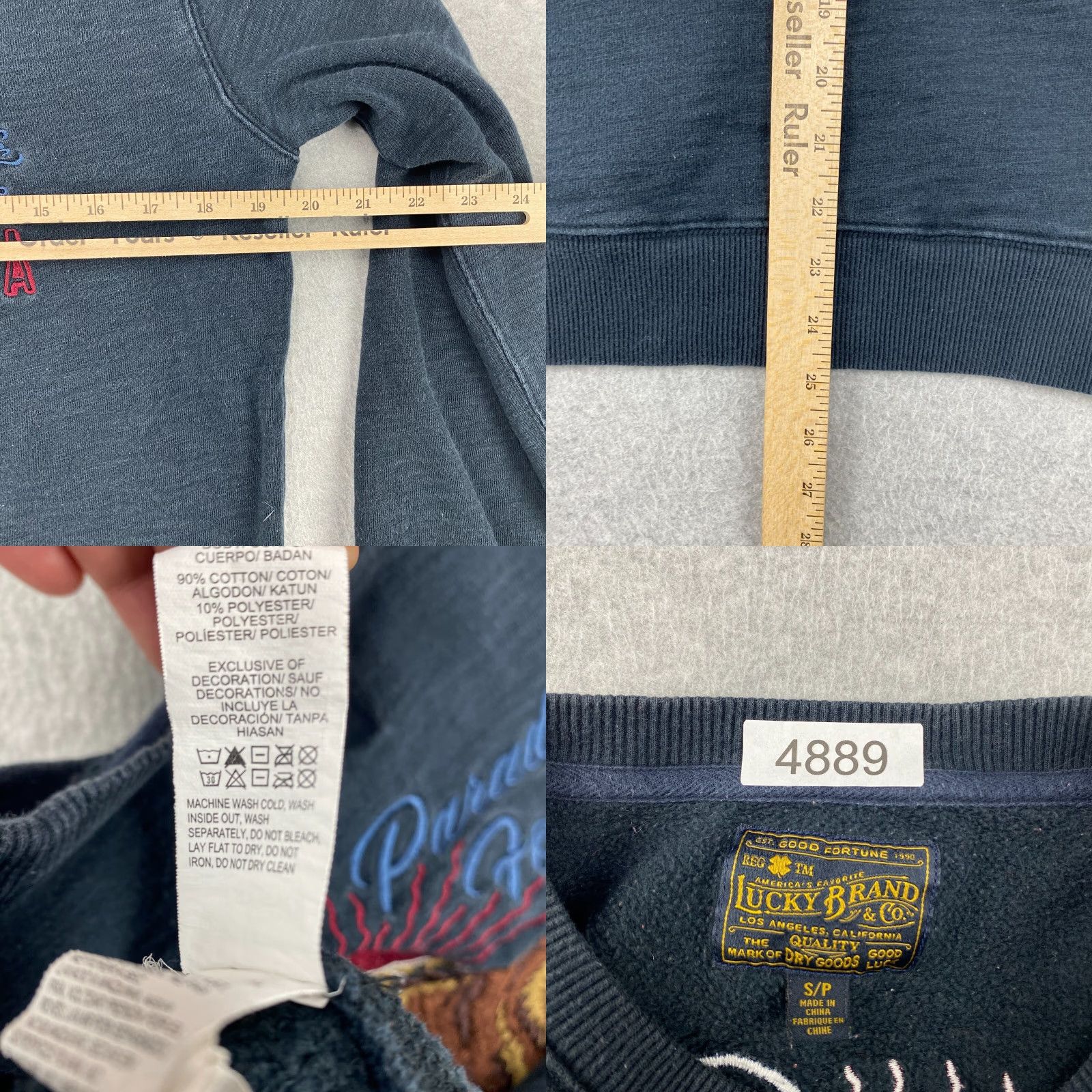 Lucky Brand Lucky Brand Sweatshirt Mens S Black Embroidered California Bear Logo Crew Neck Pullover All Seasons Modern Fashion Hoodie Type: Sweatshirt (Men) Size US S / EU 44-46 / 1 - 8 Thumbnail