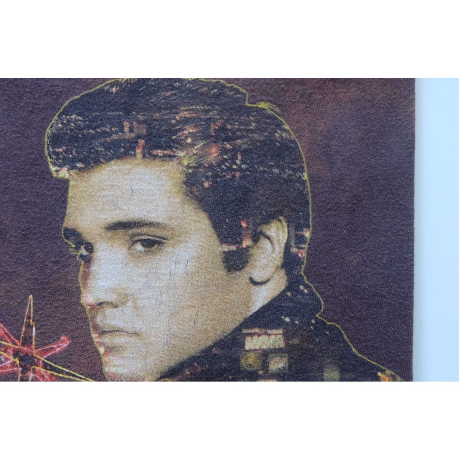 Vintage VINTAGE ELVIS PRESLEY T-SHIRT 90s Y2K DISTRESSED GRAPHIC BROWN MEN XL SZ XL ROCK TOUR BROWN T SHIRT Size US XL / EU 56 / 4 - 4 Thumbnail