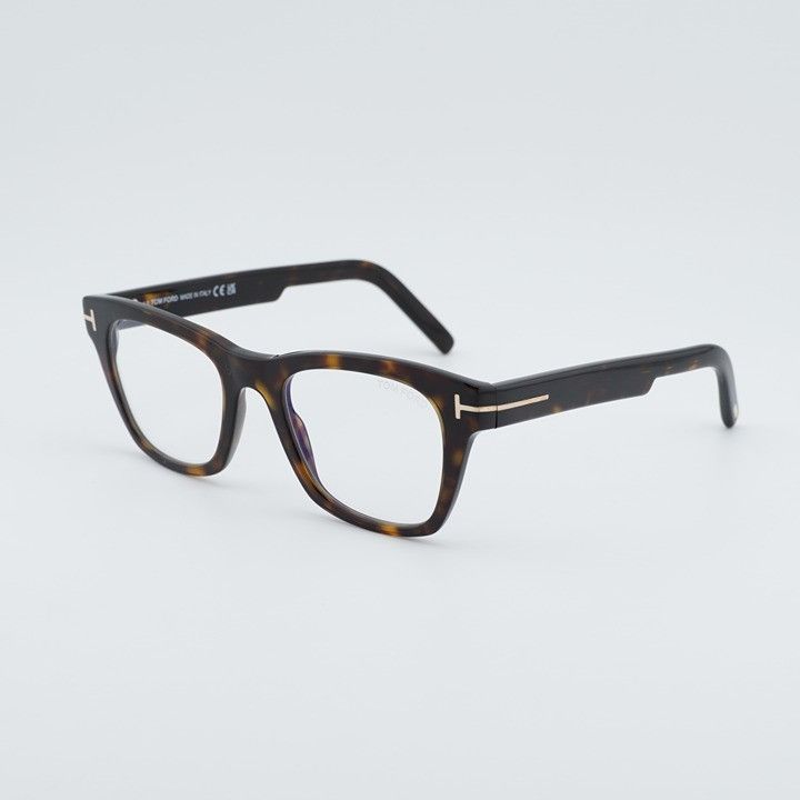 Tom Ford Tom Ford FT5886-B 052 Eyeglasses Havana 50mm Square Frame Size ONE SIZE - 1 Thumbnail
