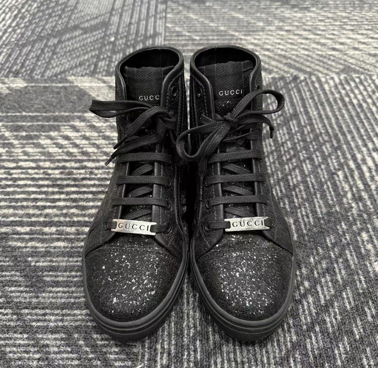 Gucci Gucci Scaled High Top Sneakers J42 Size US 4.5 / IT 34.5 - 2 Thumbnail