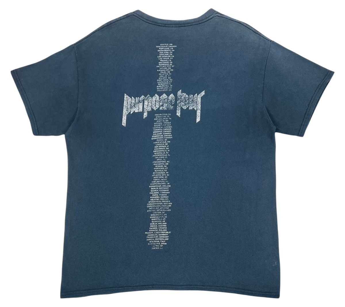 Justin Bieber Distressed Justin Bieber Purpose Tour Tee Size US L / EU 52-54 / 3 - 1 Thumbnail