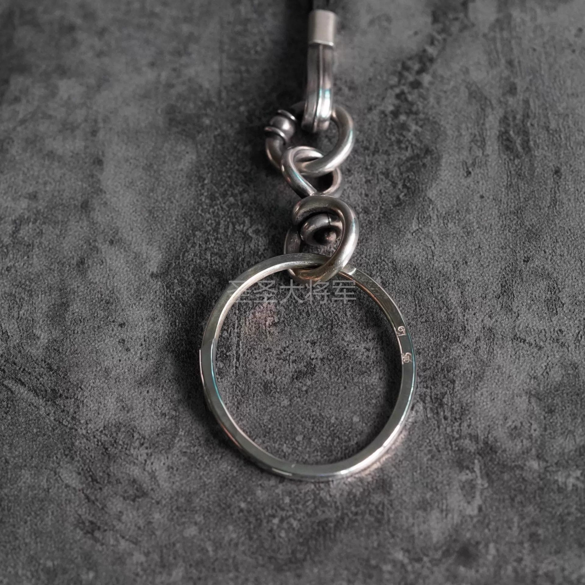 Werkstatt Munchen Werkstatt Munchen M5452 SS & Veg Leather Keychain Necklace Size ONE SIZE - 2 Thumbnail